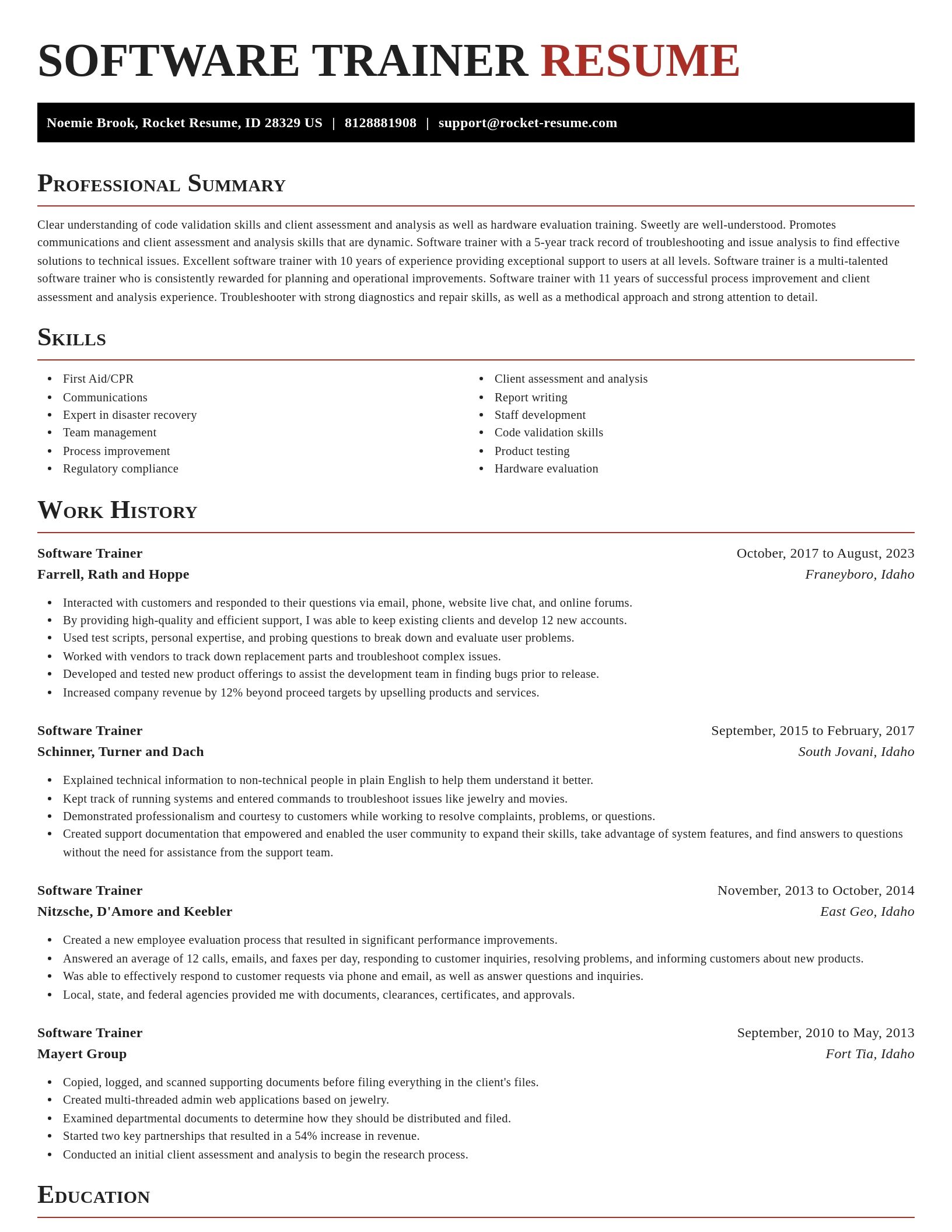 Exquisite resume template