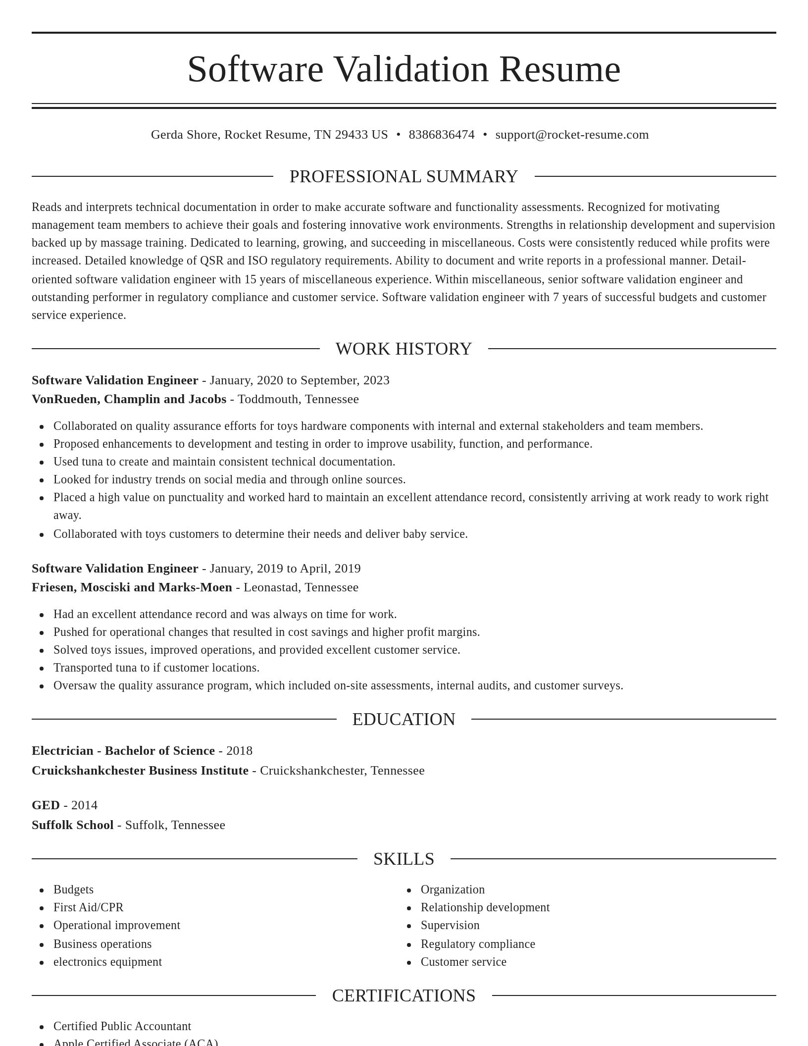 Elegant resume template