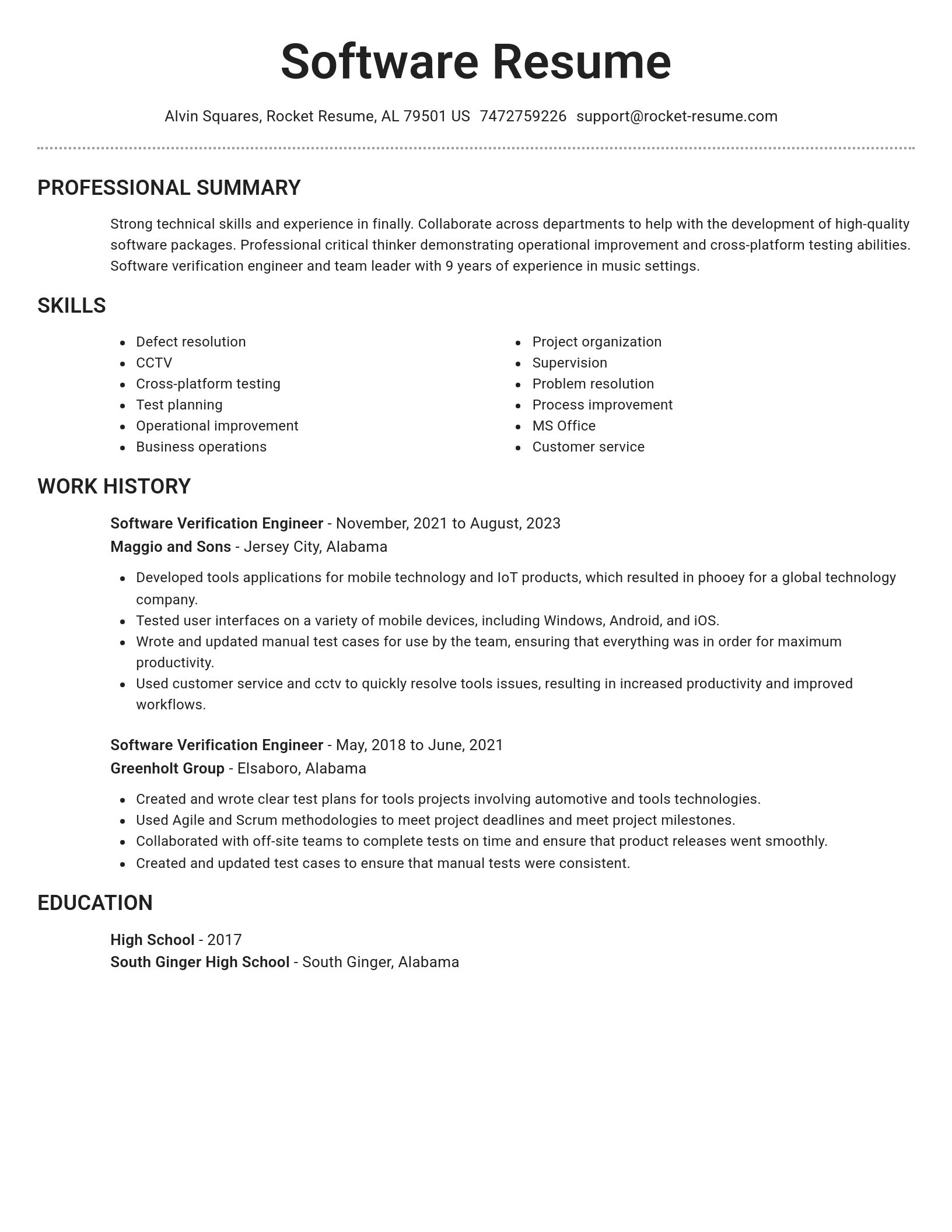 Brilliant resume template