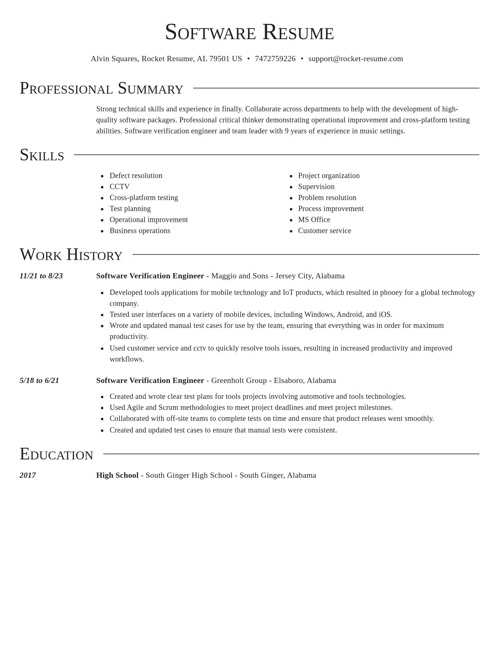 Director resume template