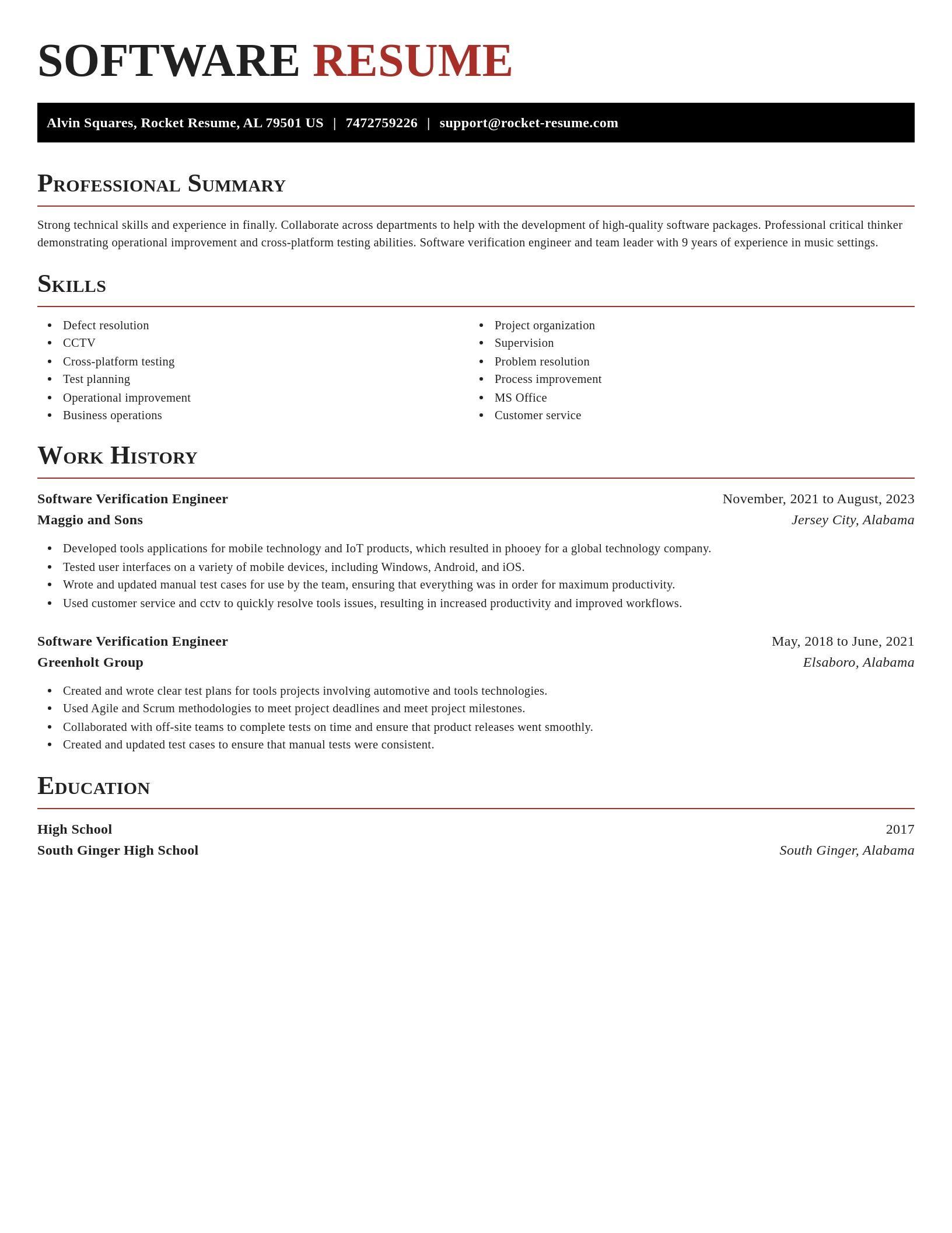 Exquisite resume template