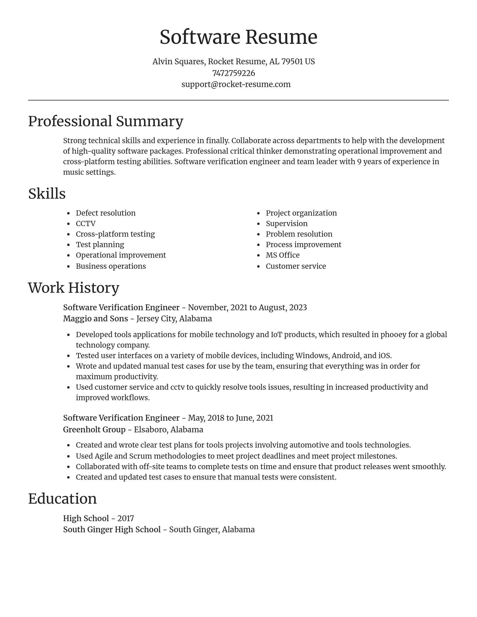 Focal Point resume template
