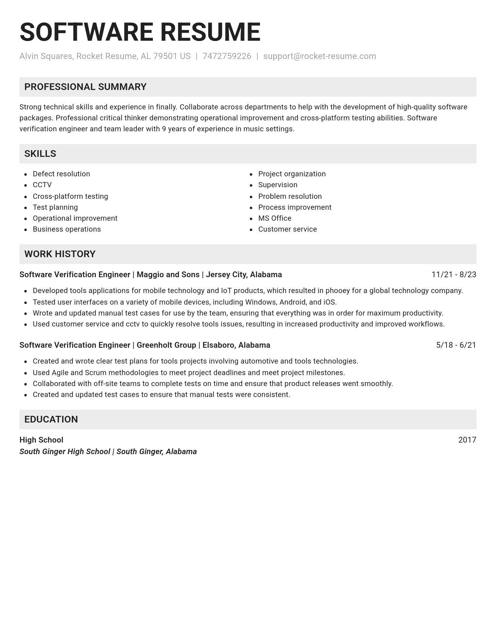 Genius resume template