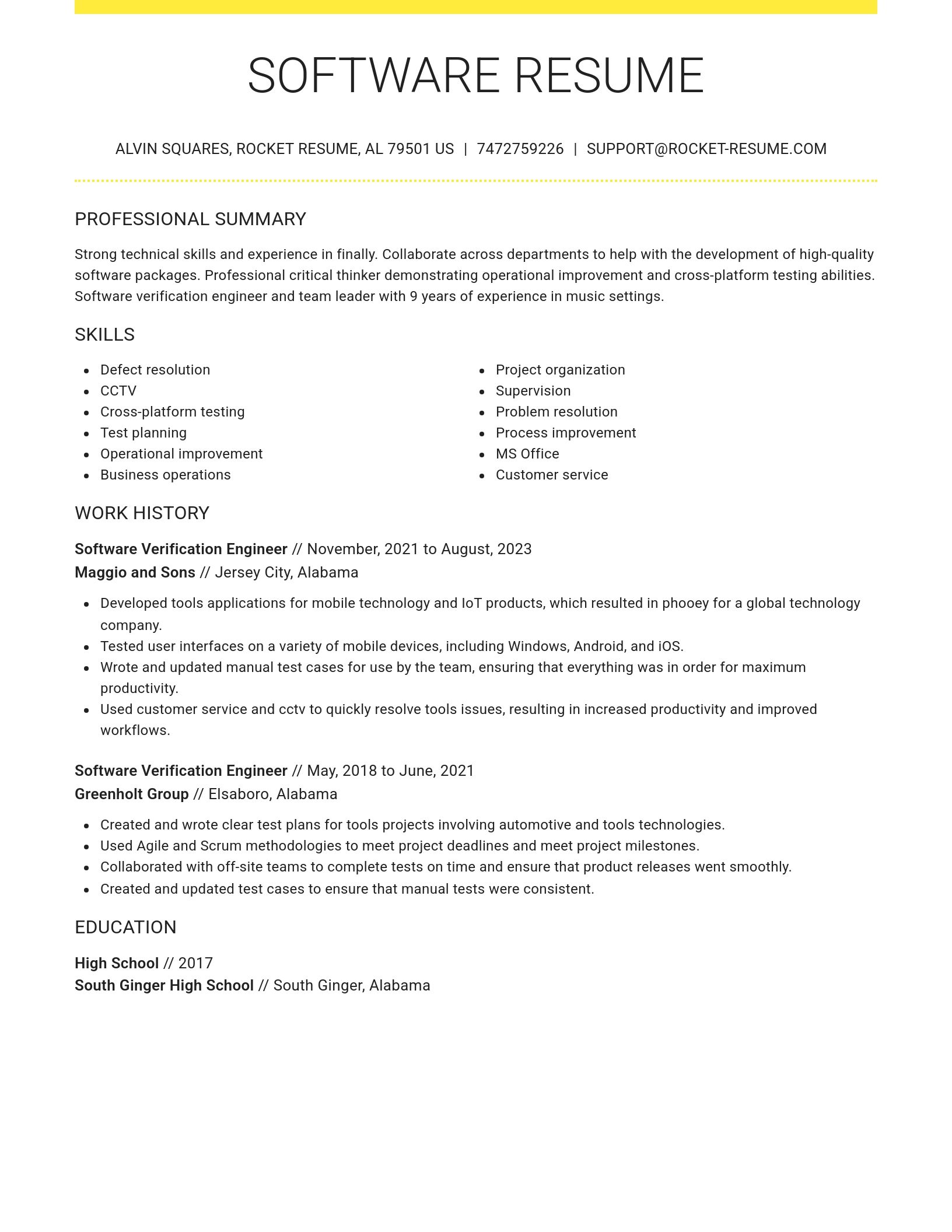 Grand resume template