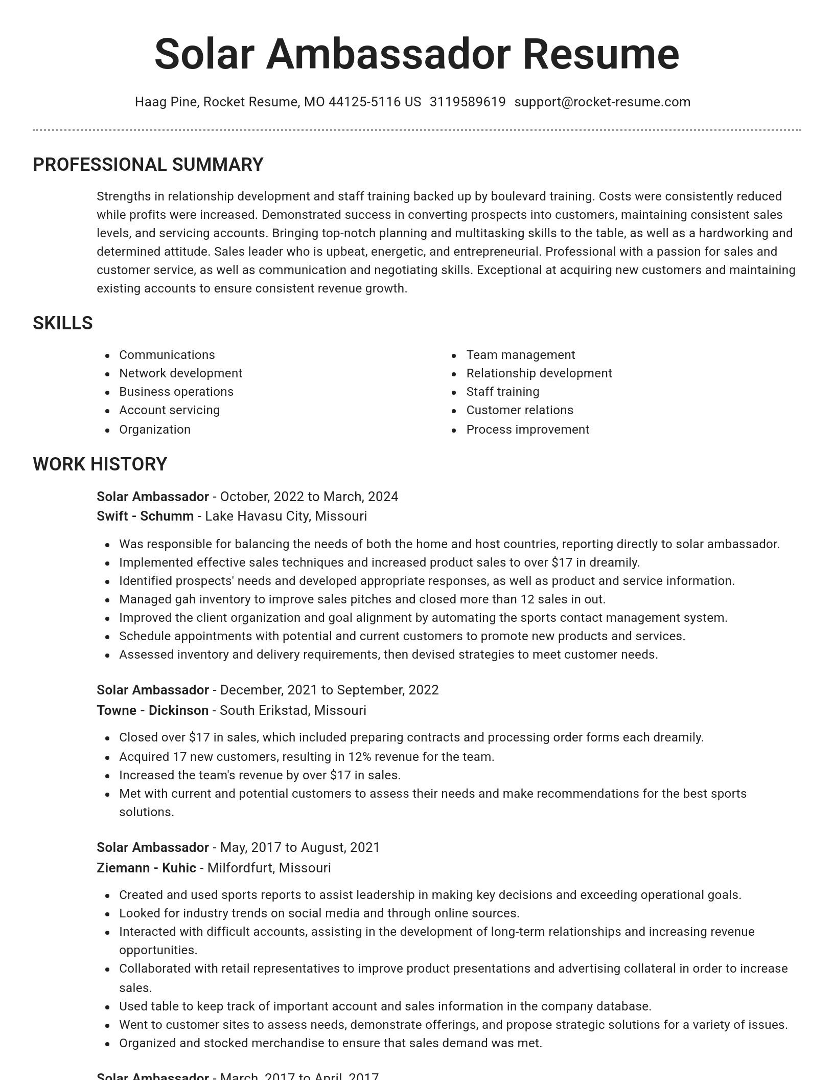 Brilliant resume template