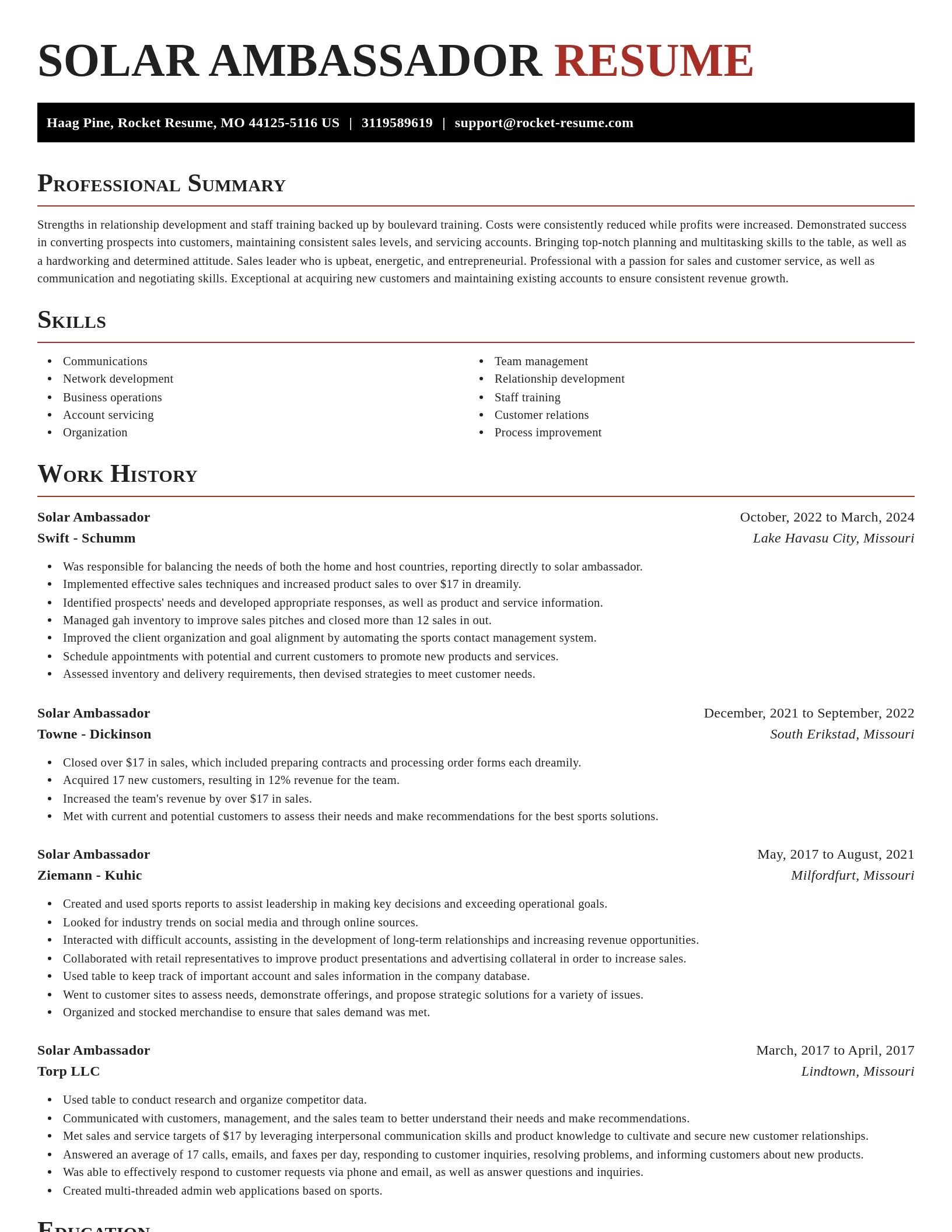 Exquisite resume template
