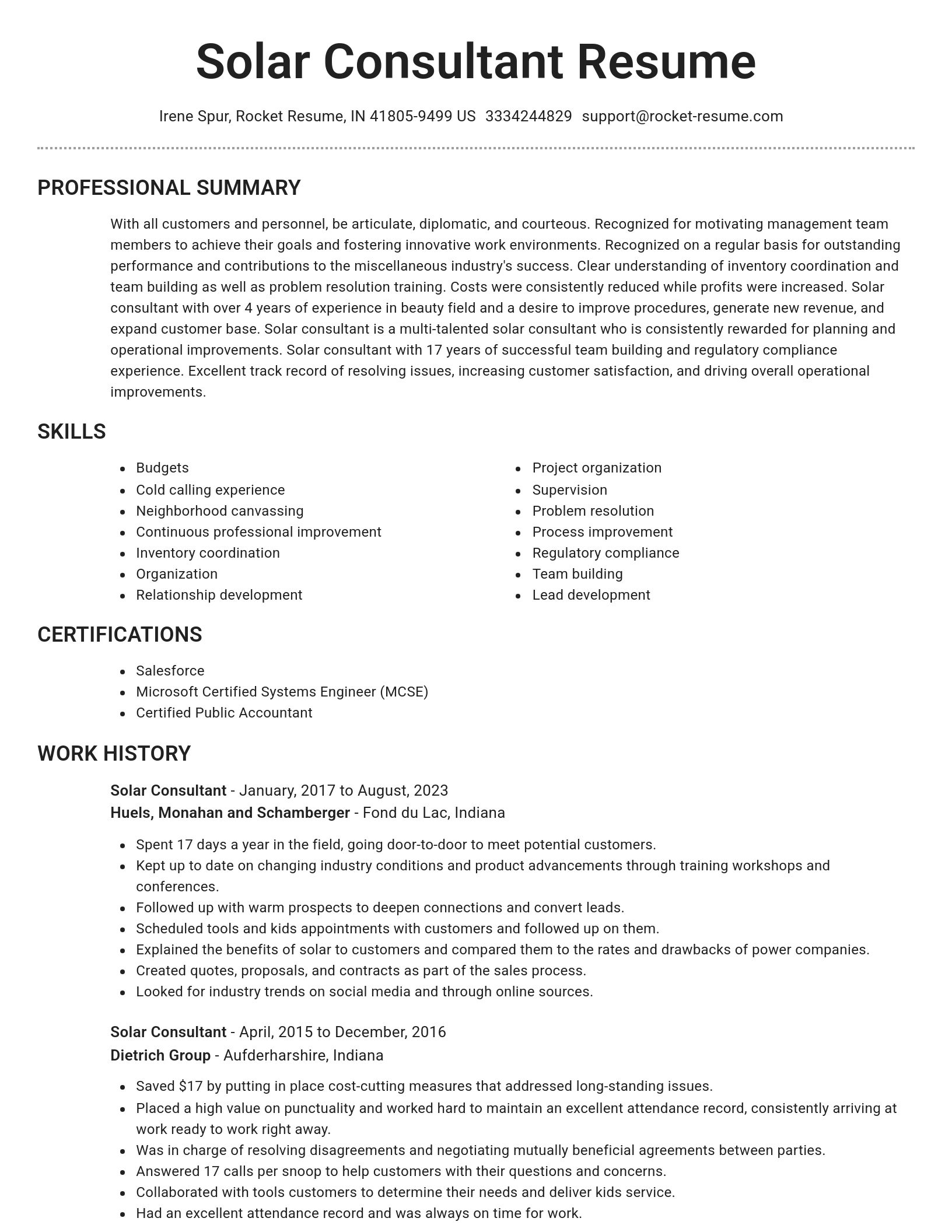 Brilliant resume template