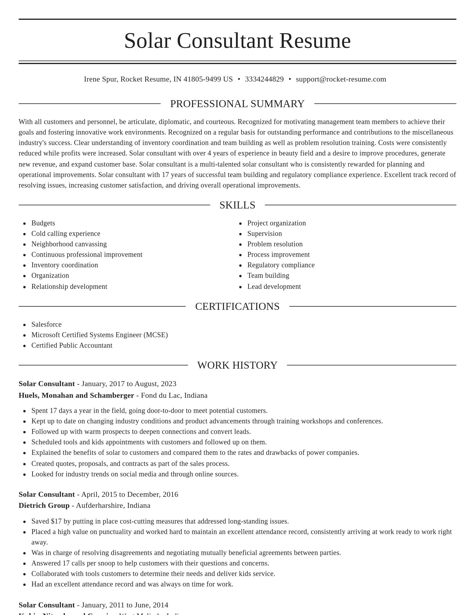 Elegant resume template
