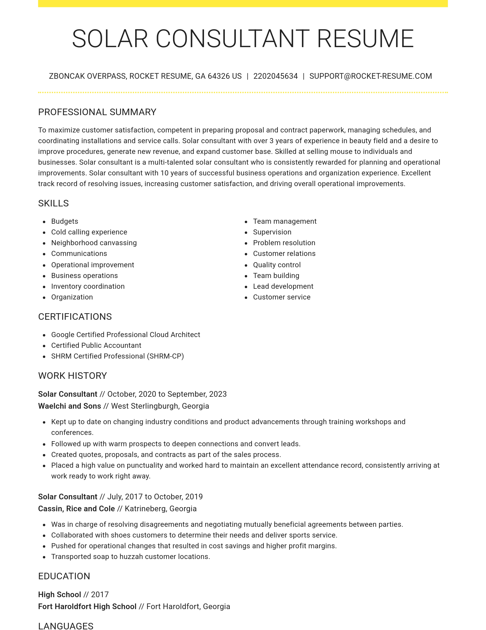 Grand resume template