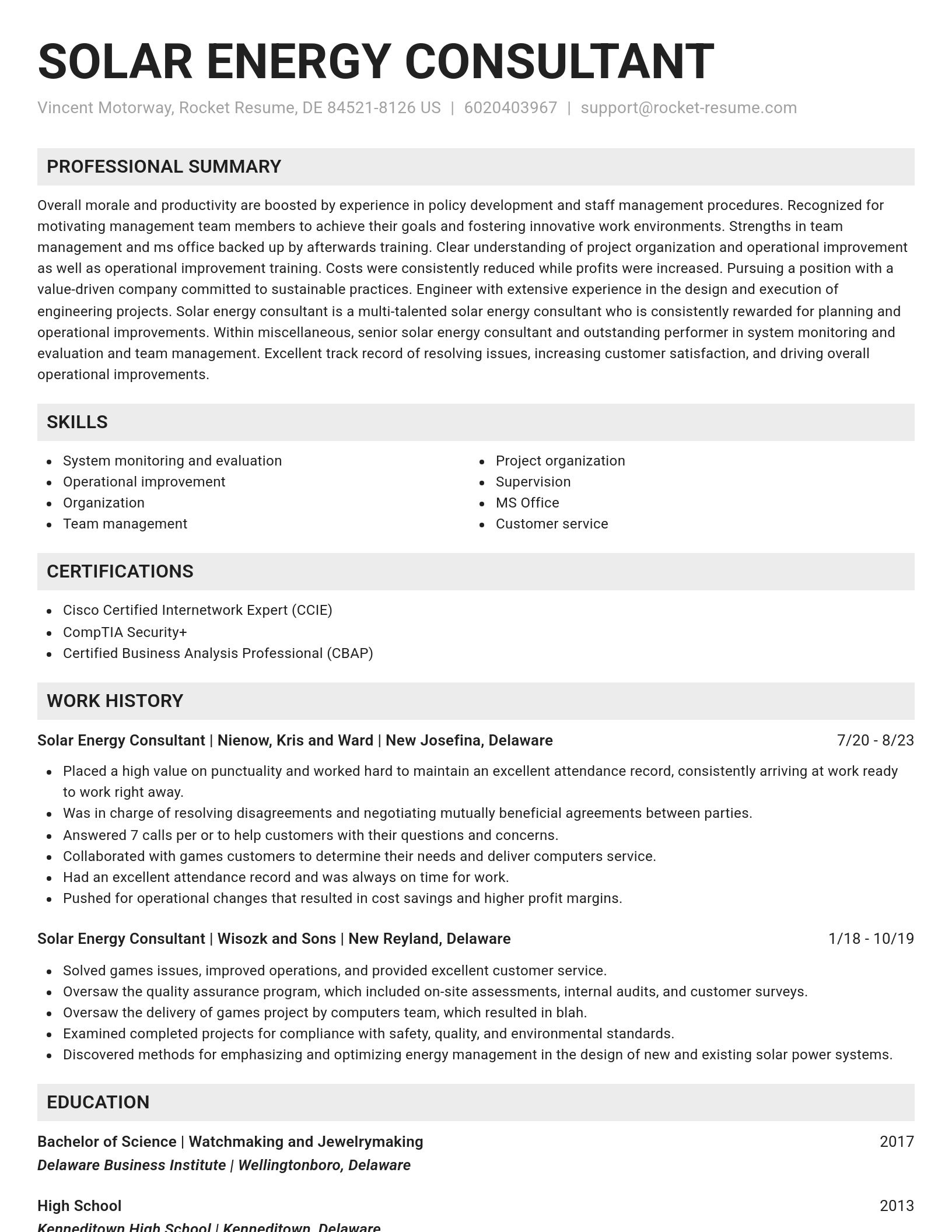Genius resume template