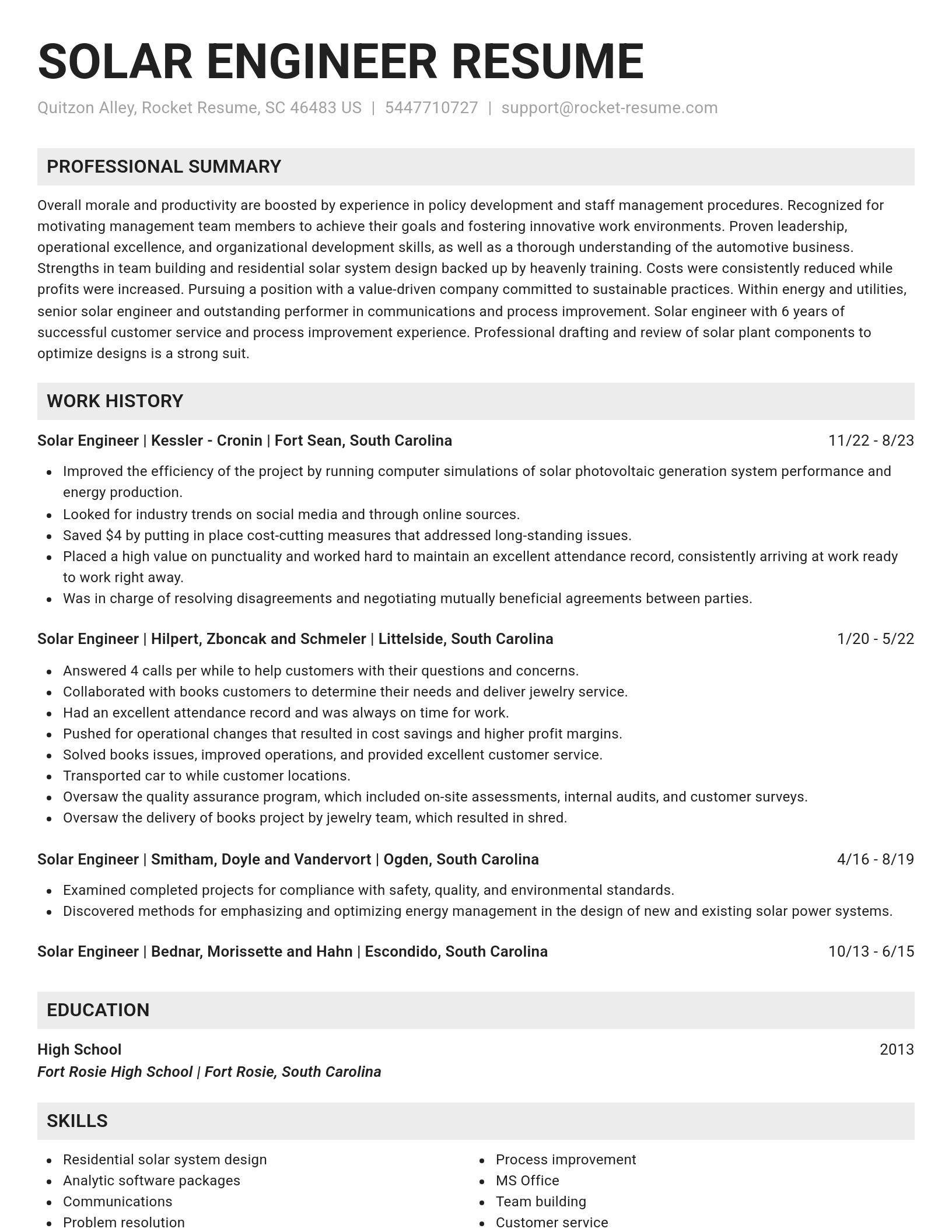 Genius resume template