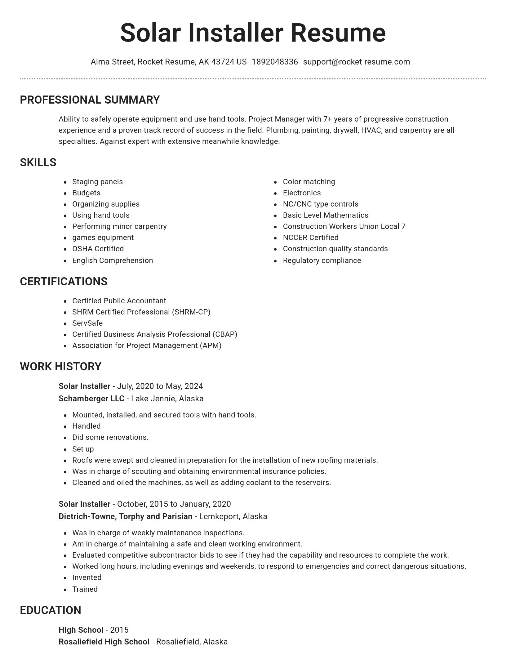 Brilliant resume template