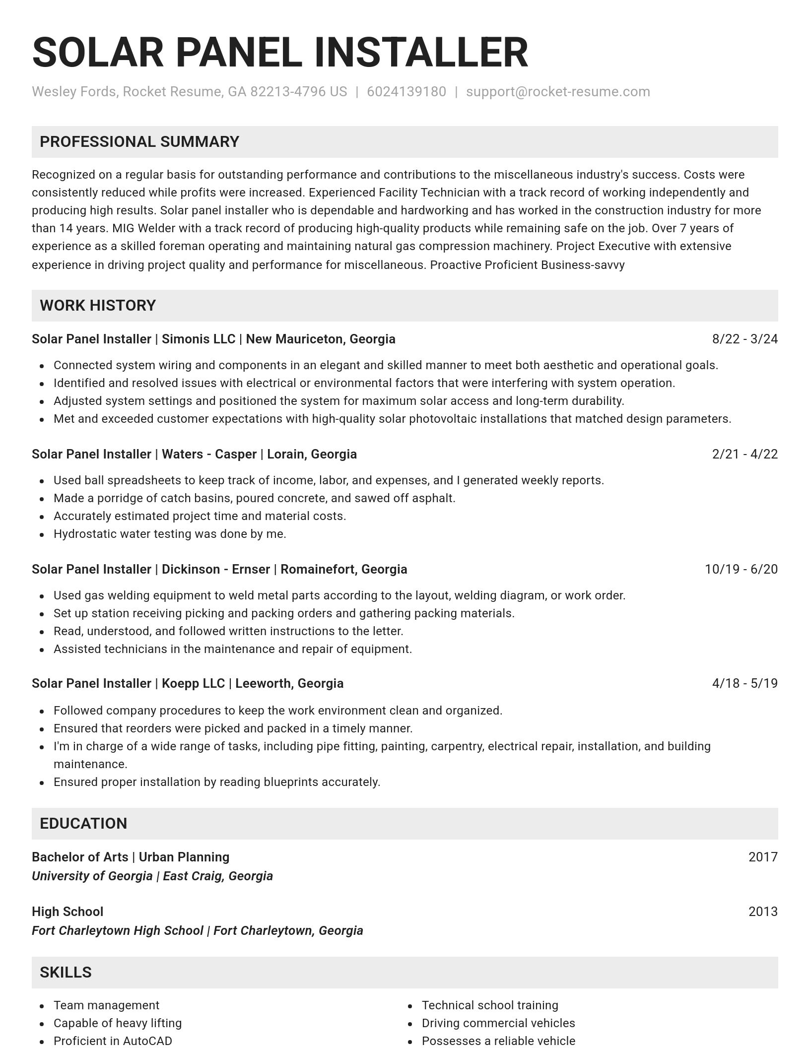 Genius resume template