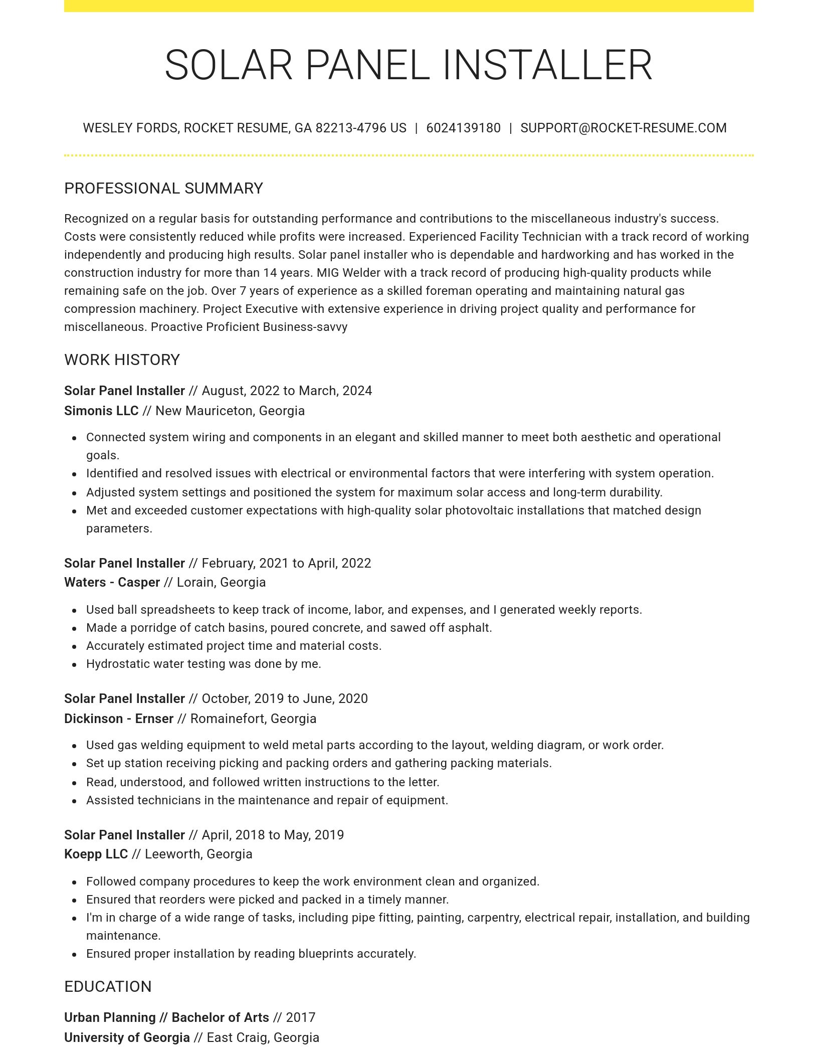 Grand resume template