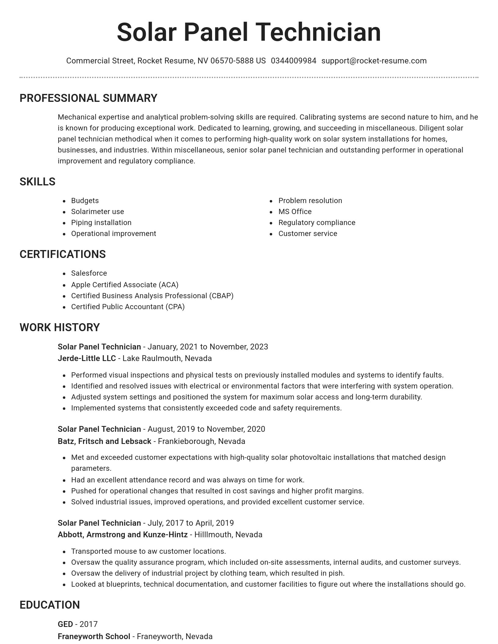 Brilliant resume template