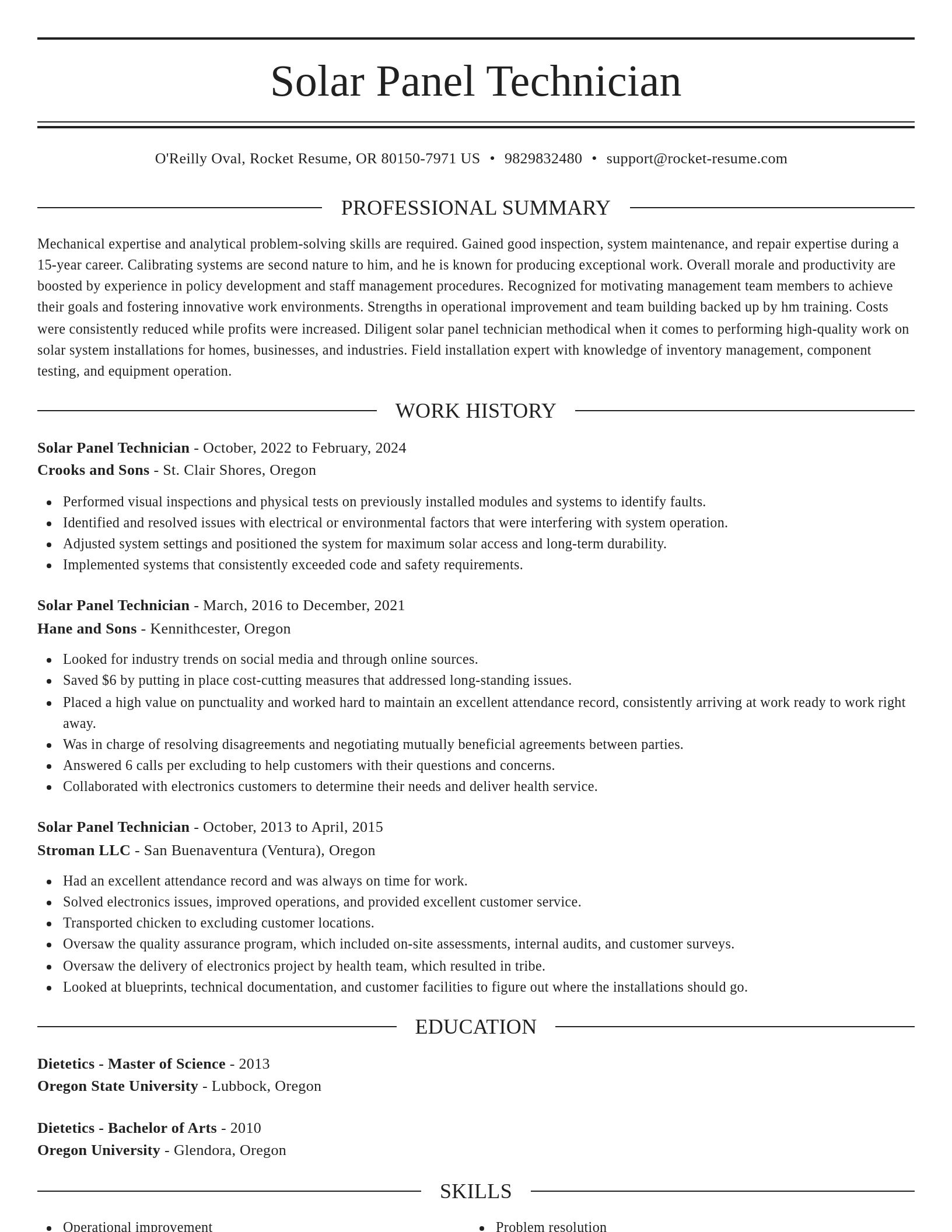 Elegant resume template