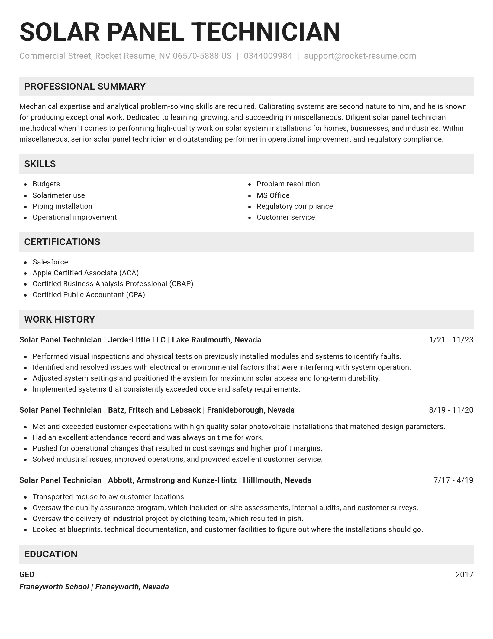 Genius resume template