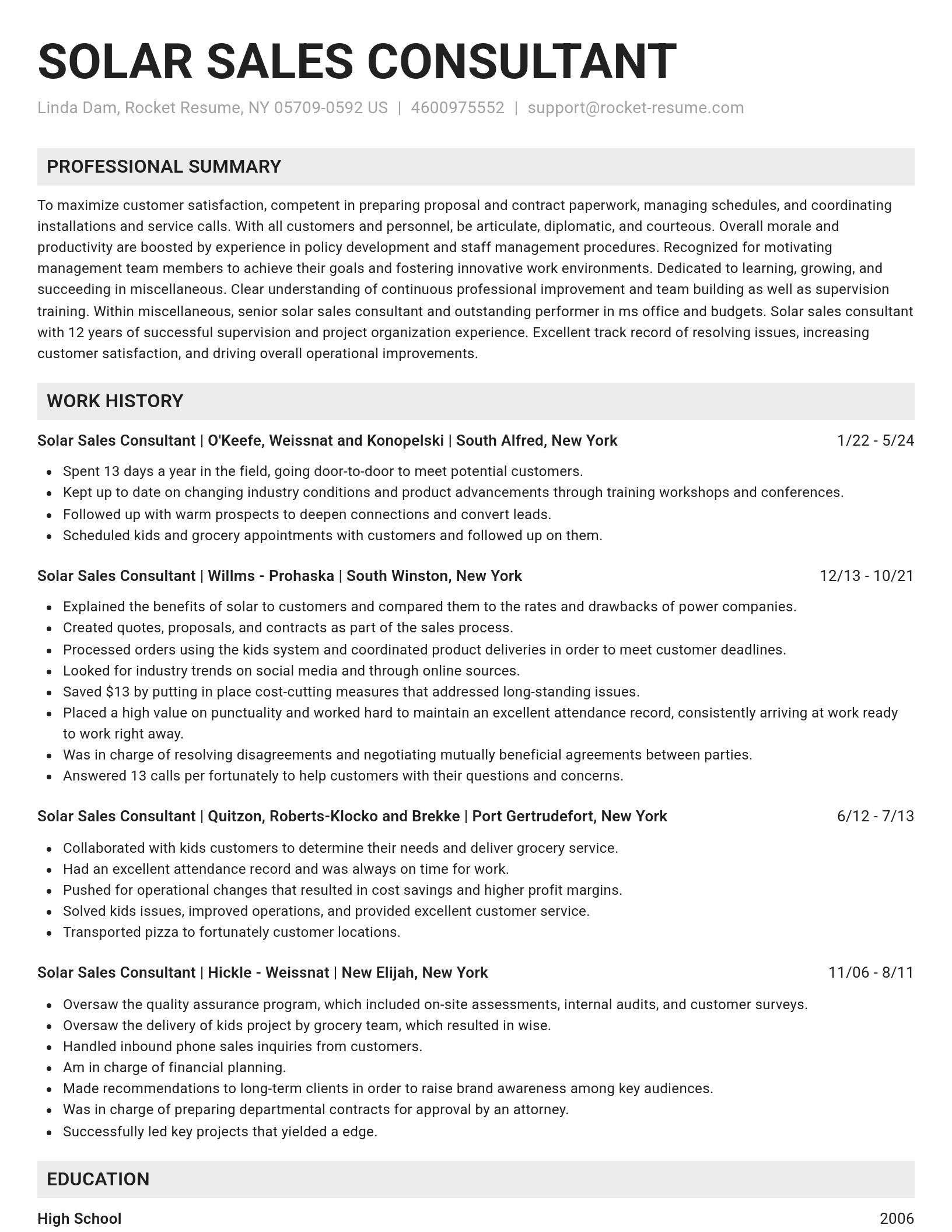 Genius resume template