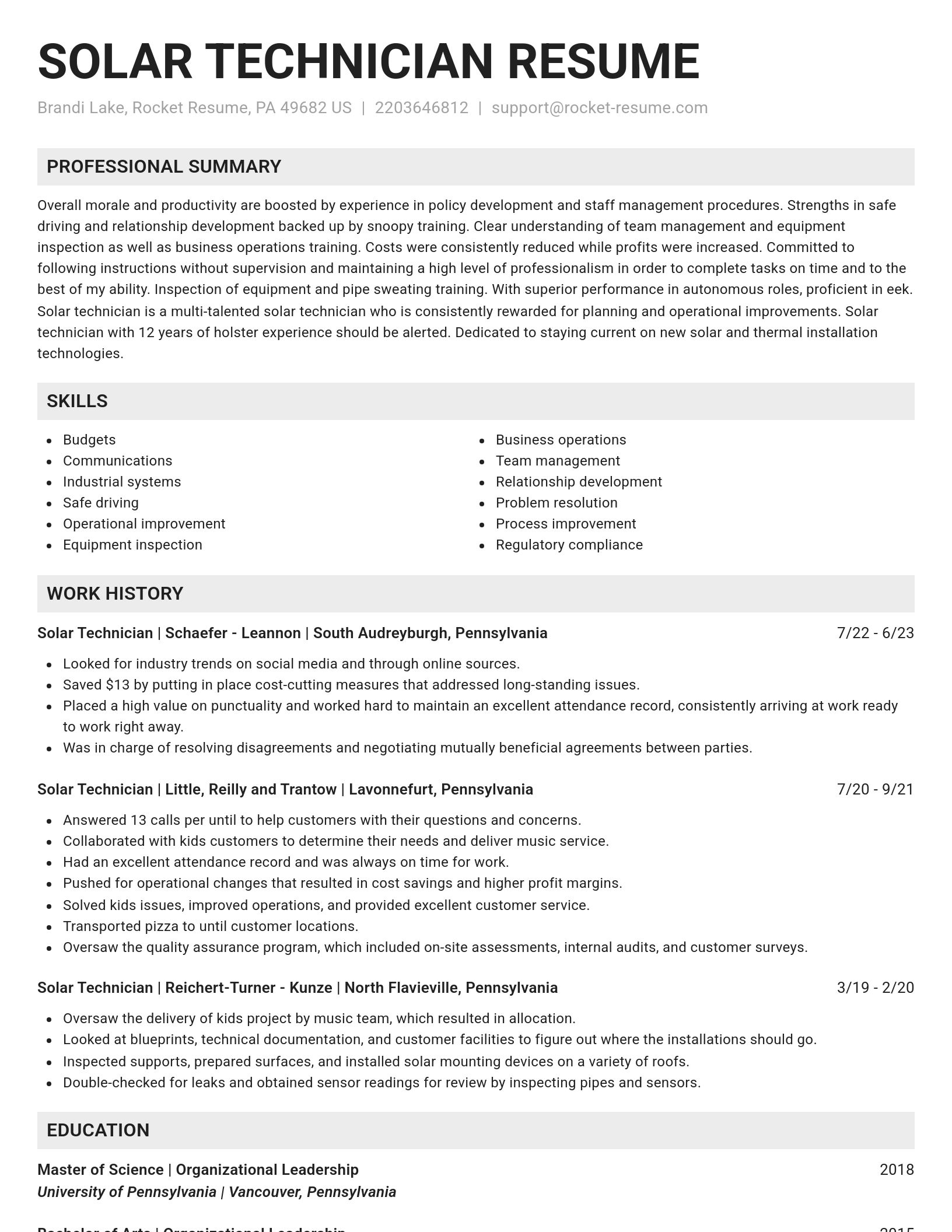Genius resume template