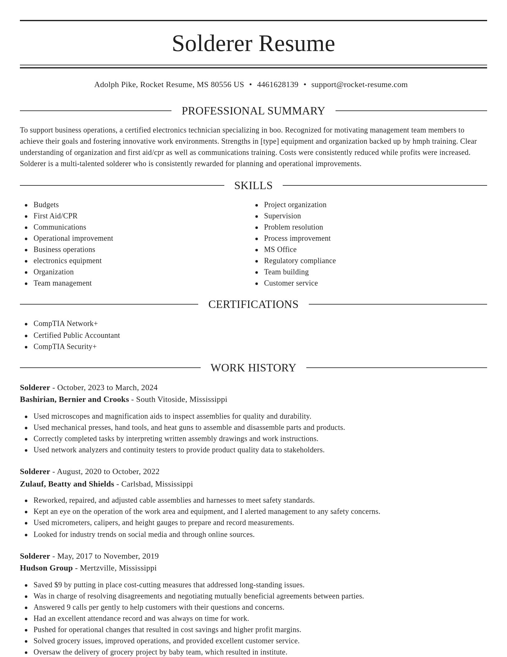 Elegant resume template