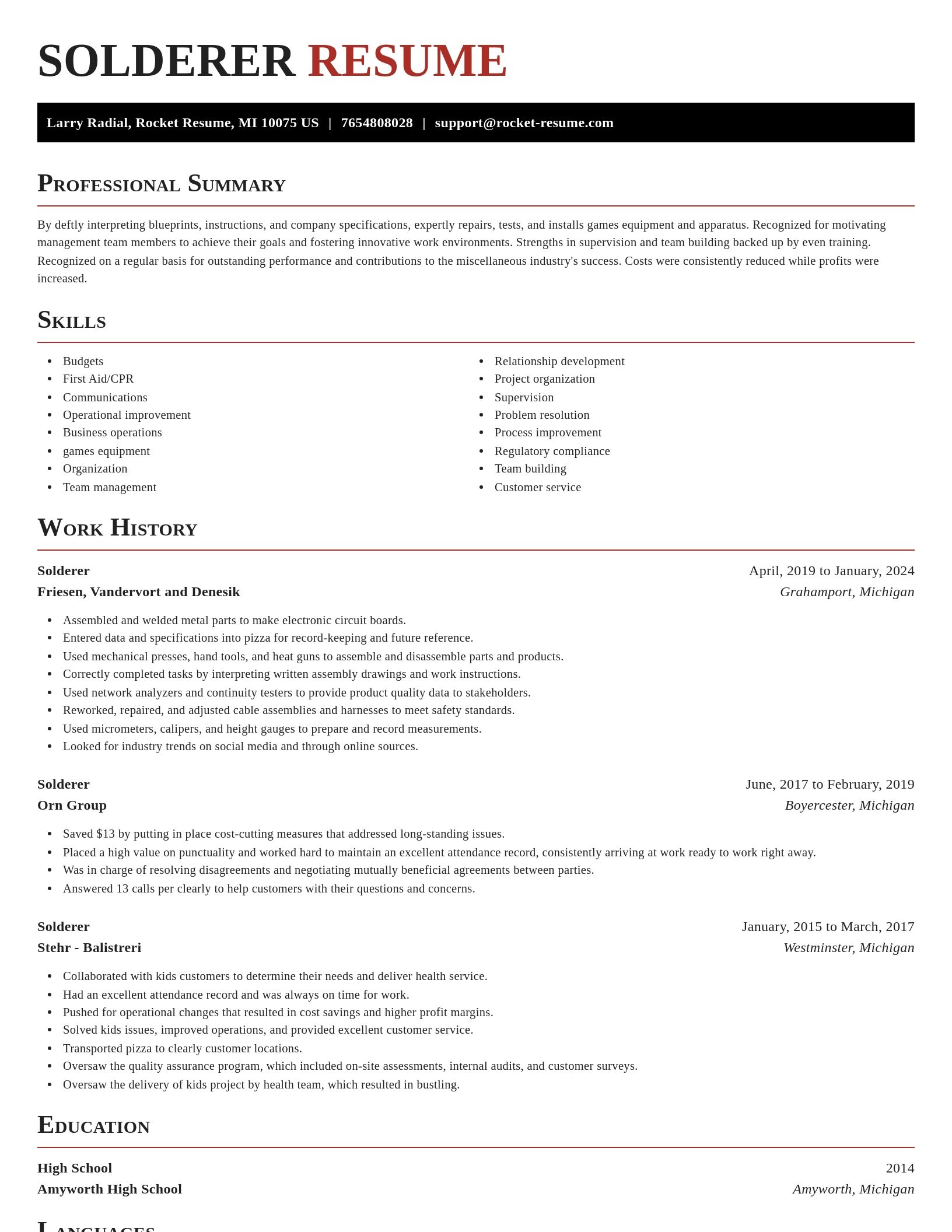 Exquisite resume template