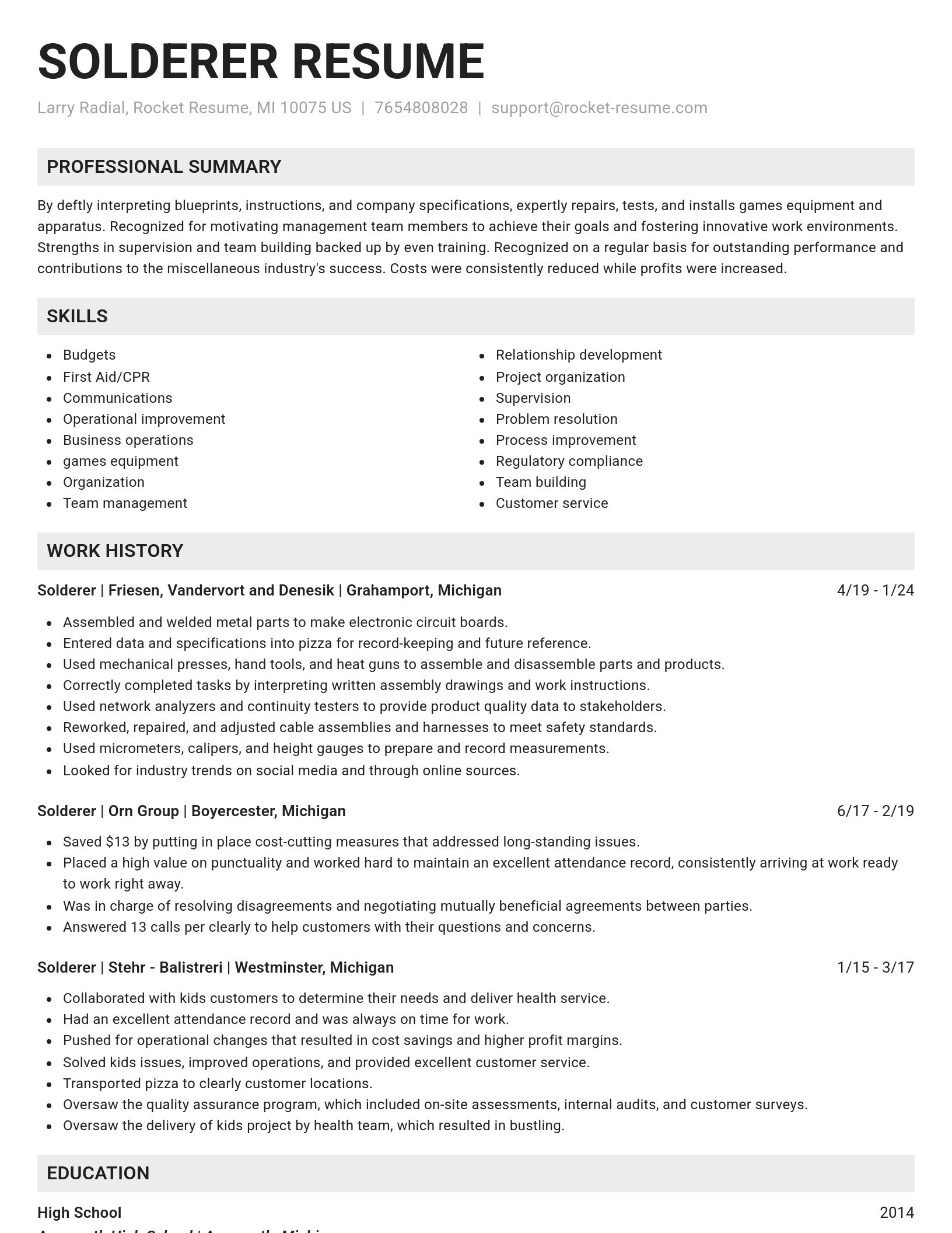 Genius resume template
