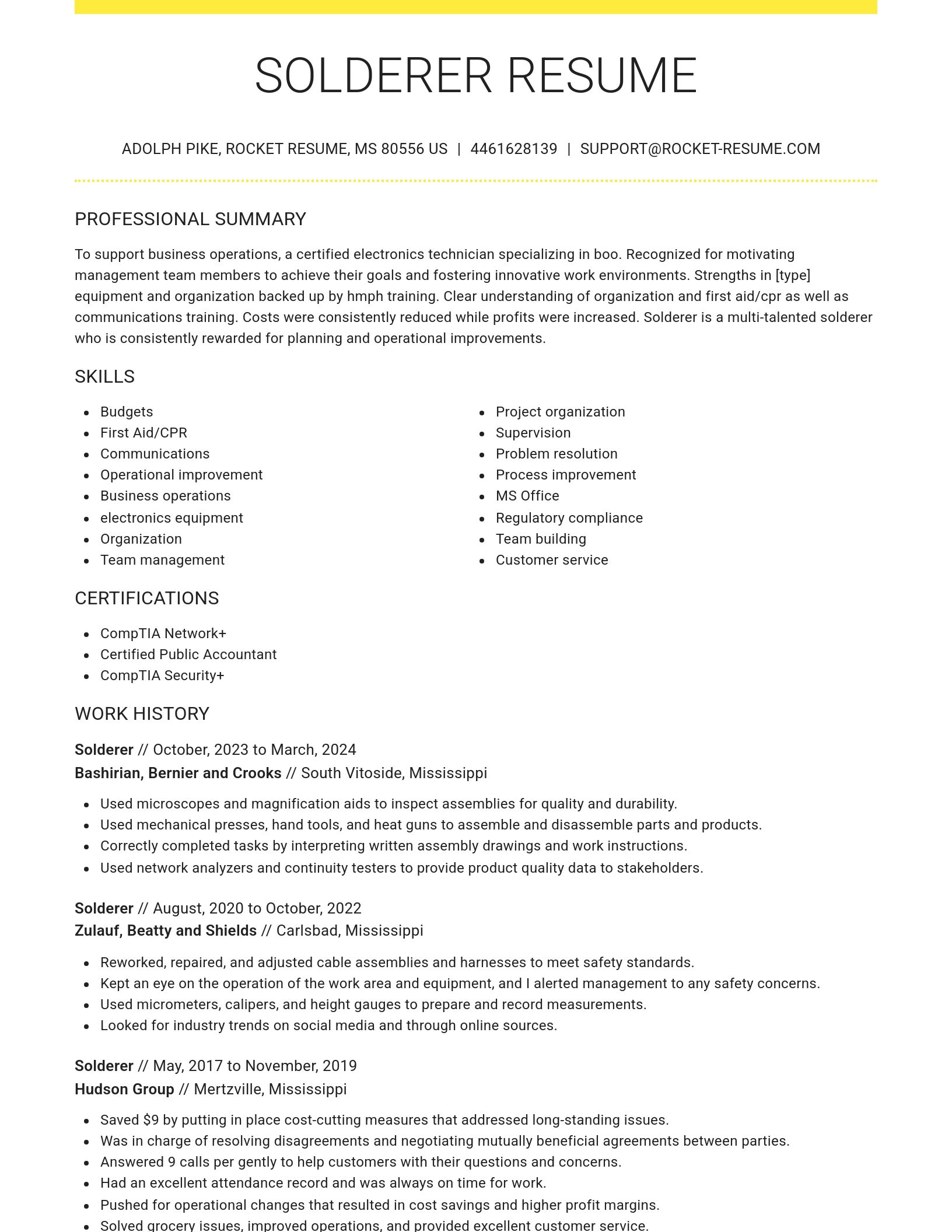 Grand resume template