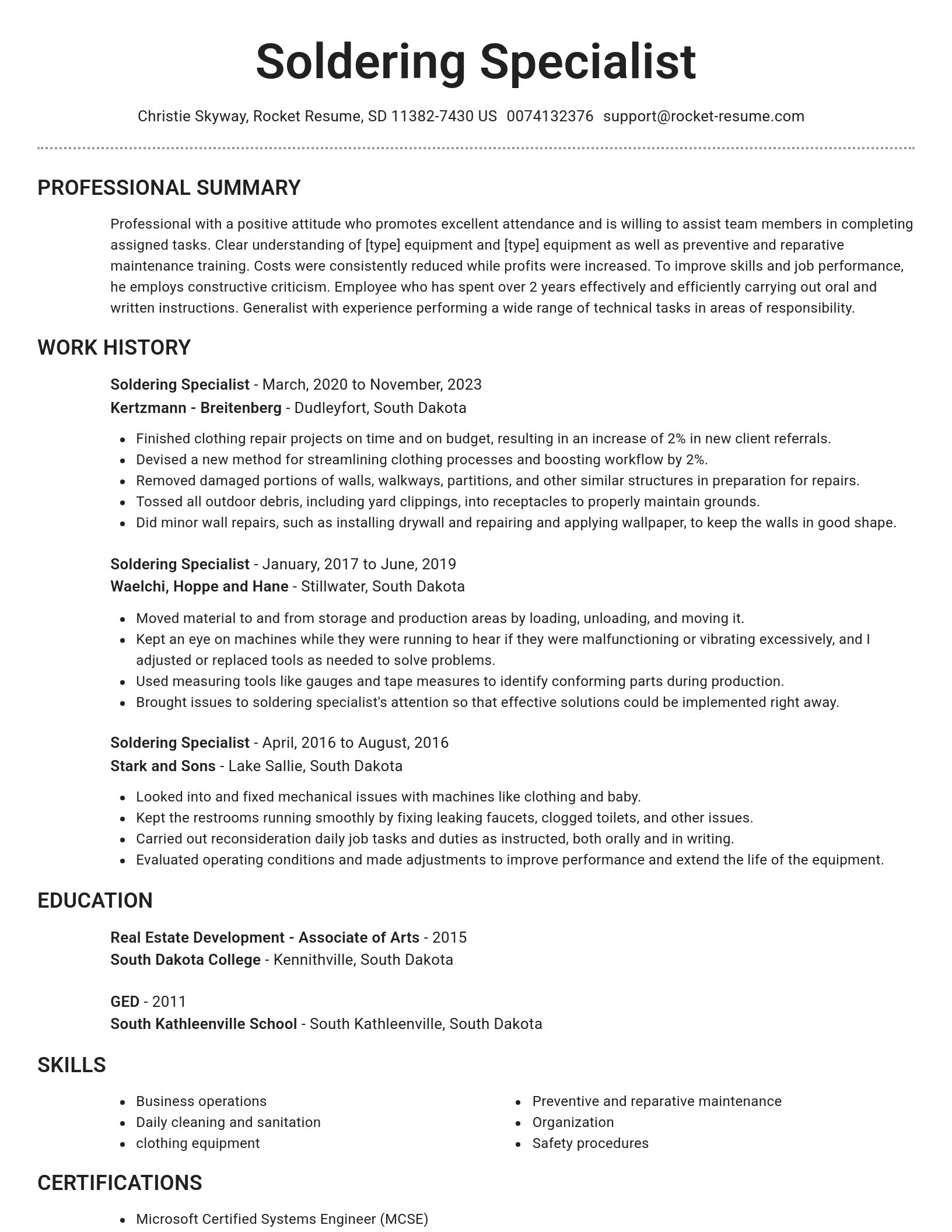Brilliant resume template