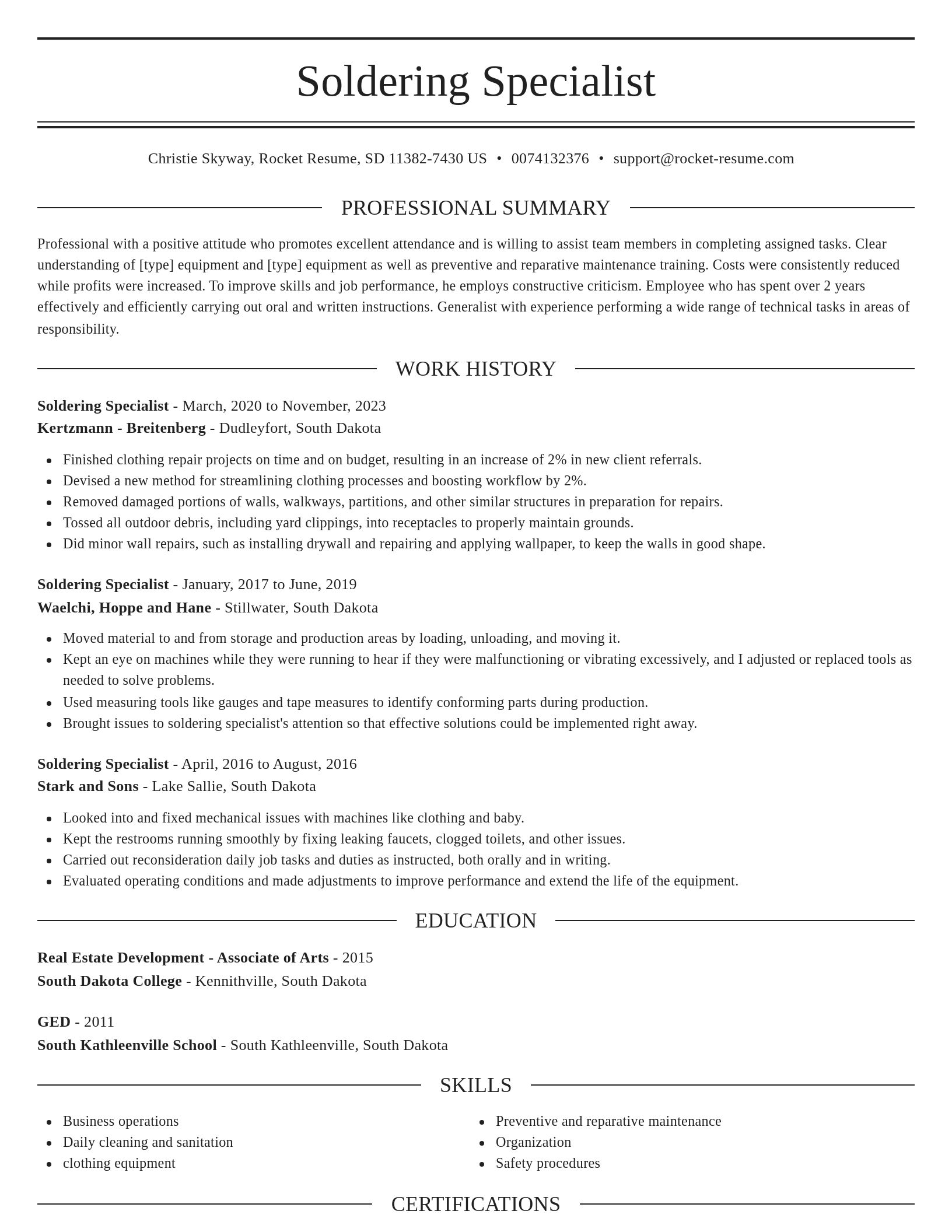 Elegant resume template