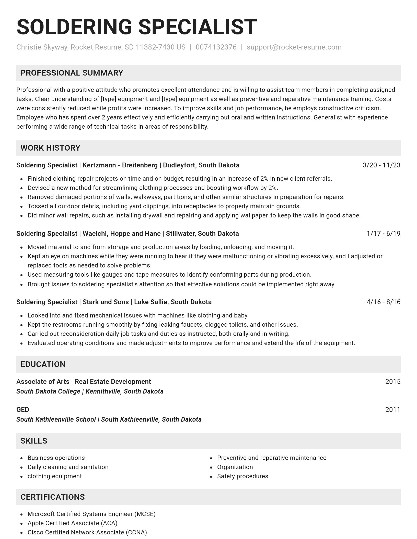 Genius resume template