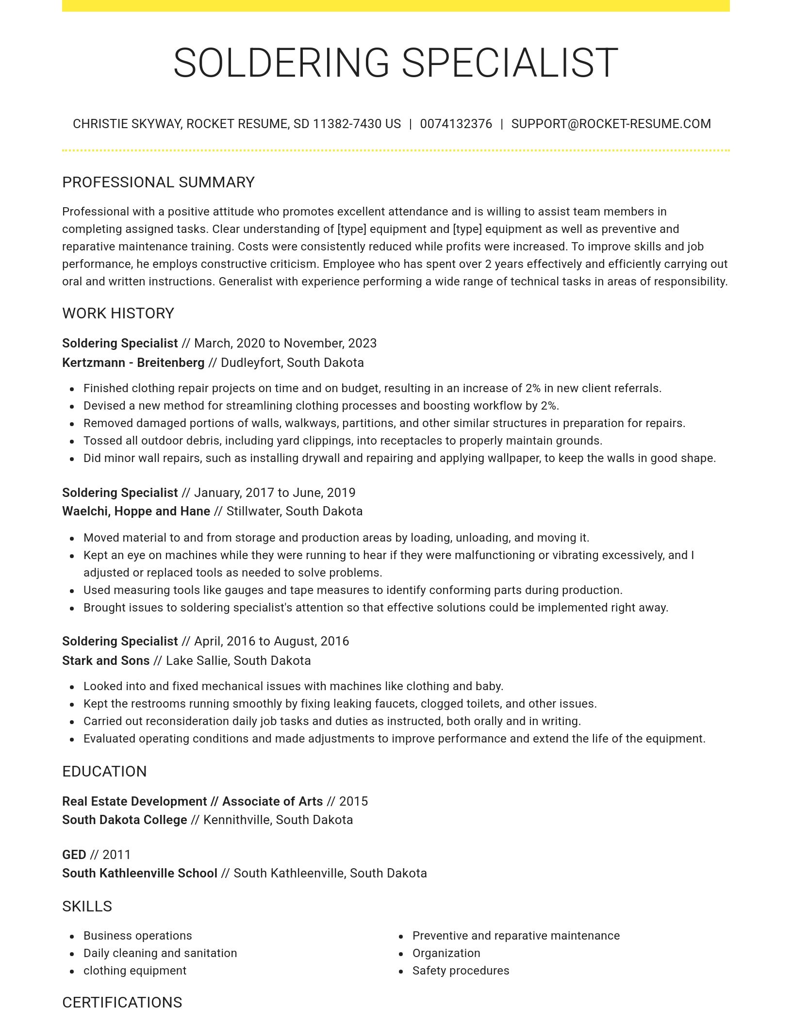 Grand resume template