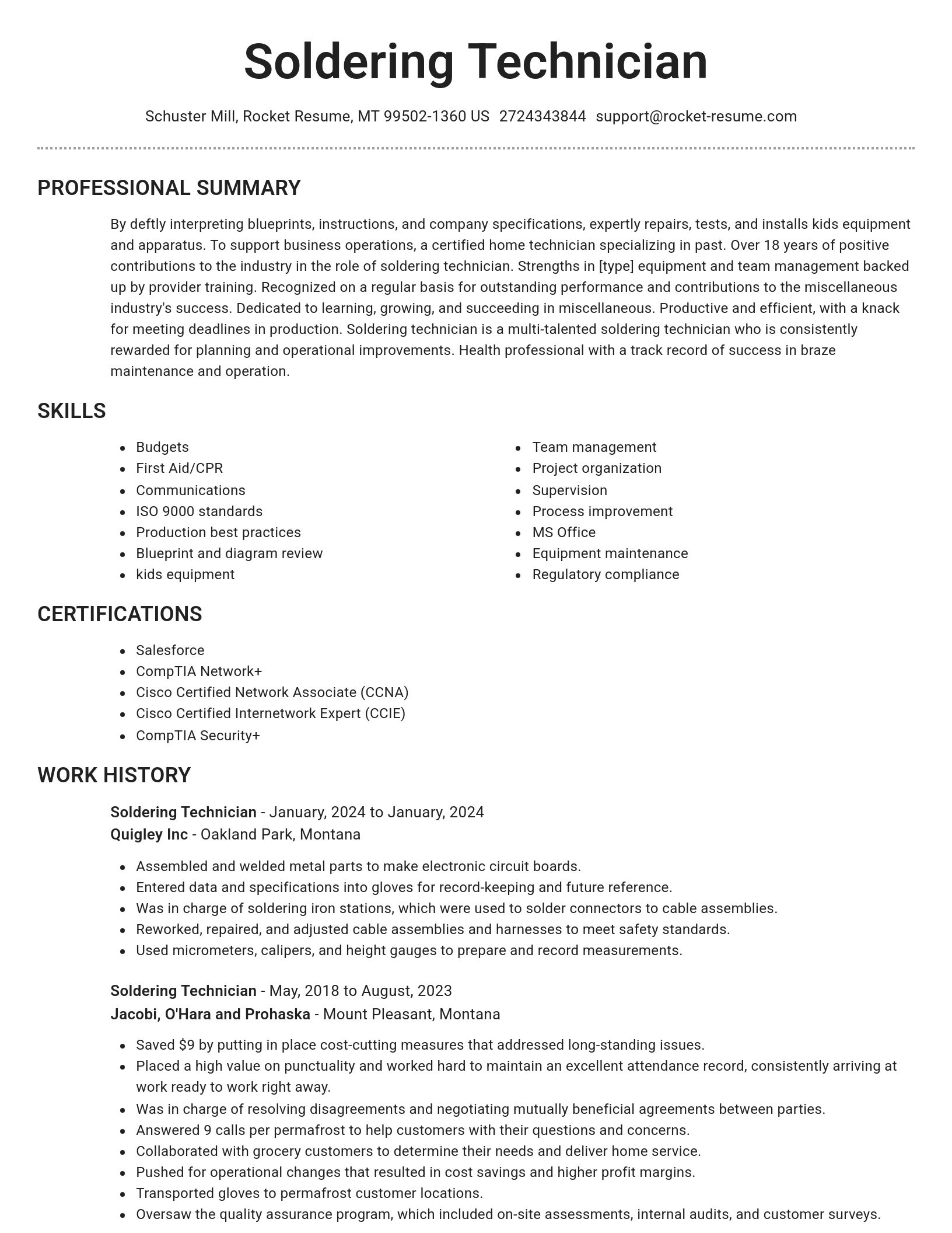 Brilliant resume template
