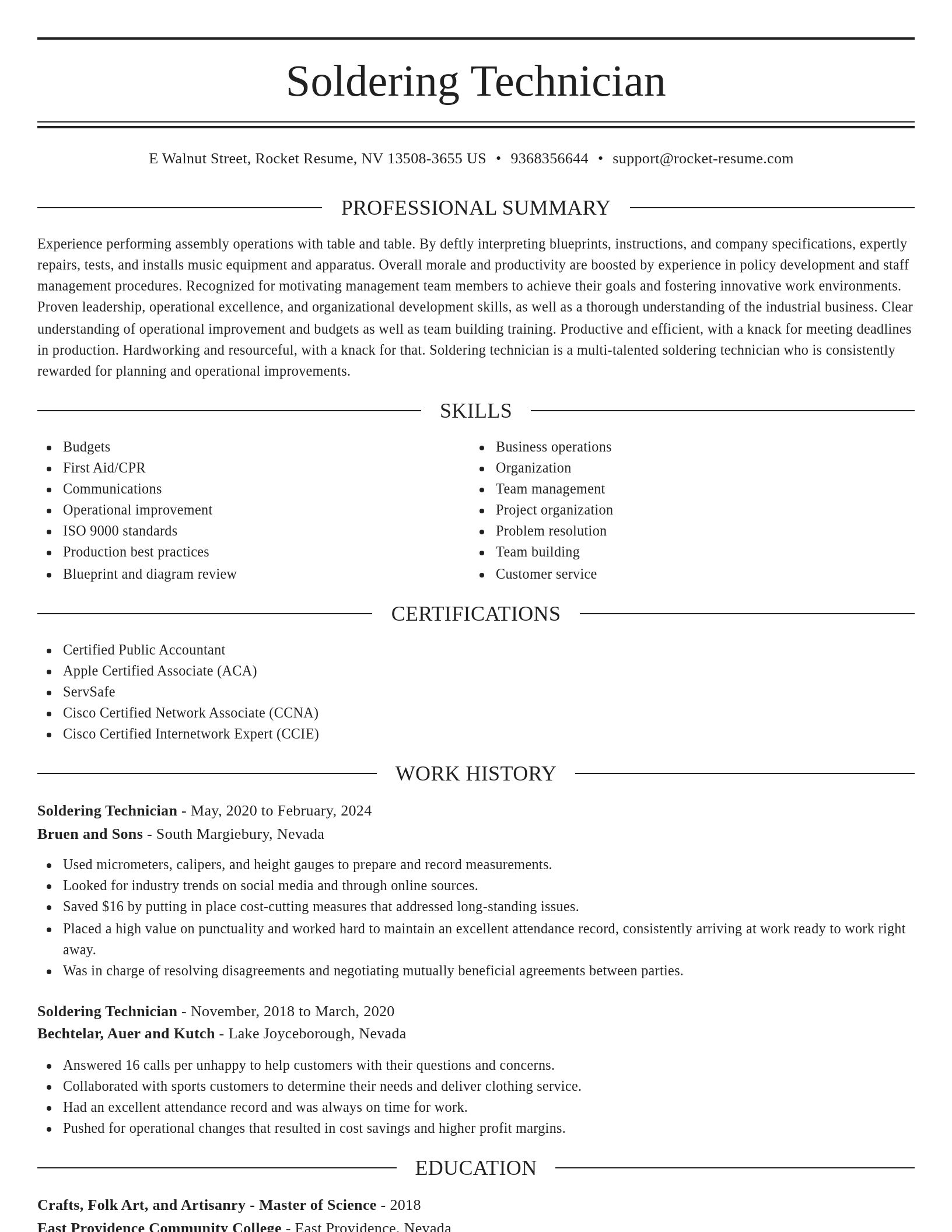 Elegant resume template