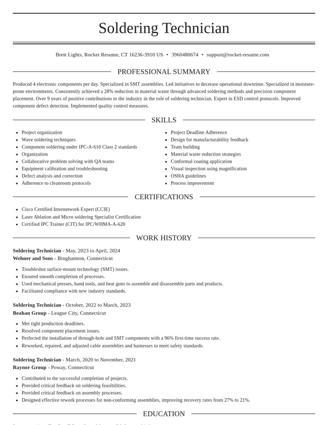 Elegant resume template