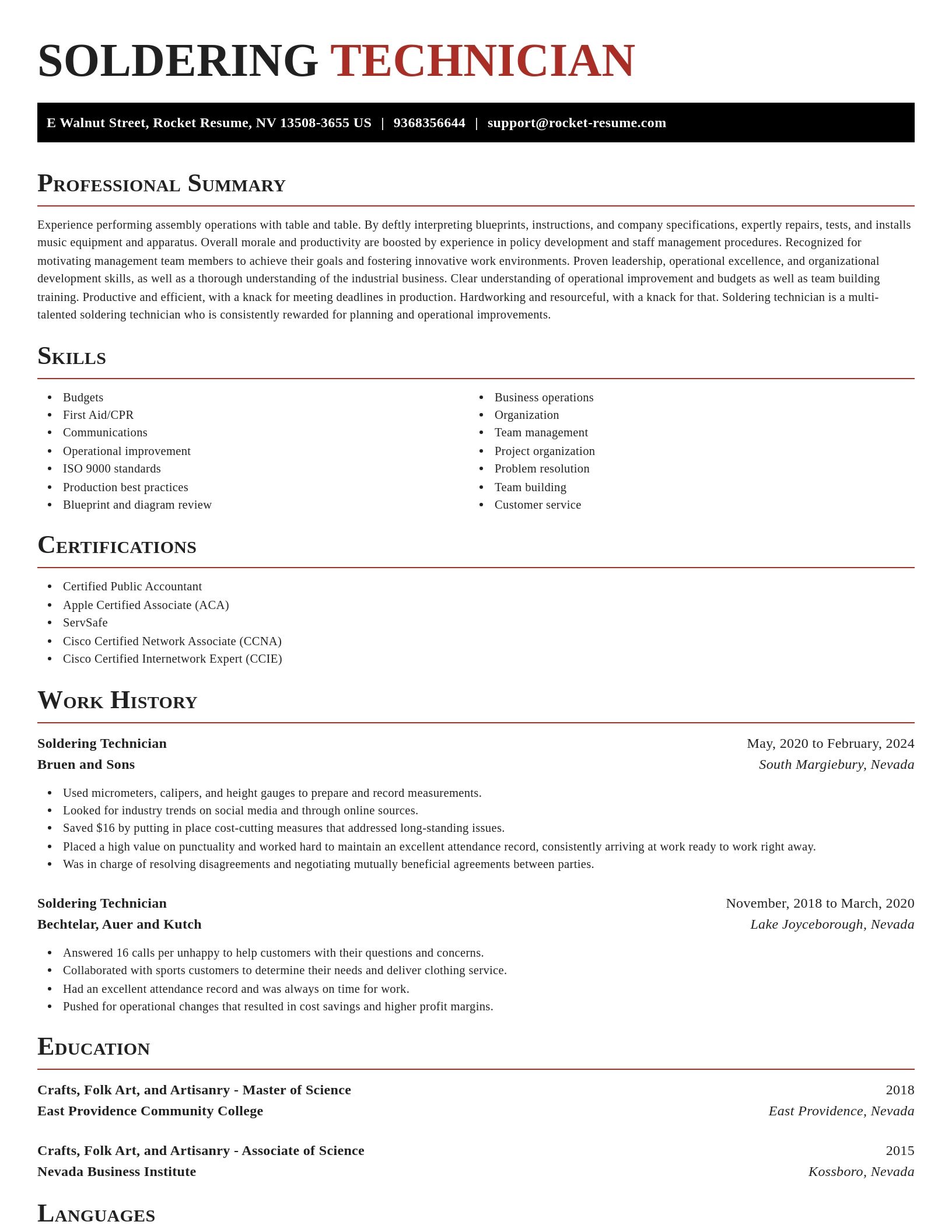Exquisite resume template