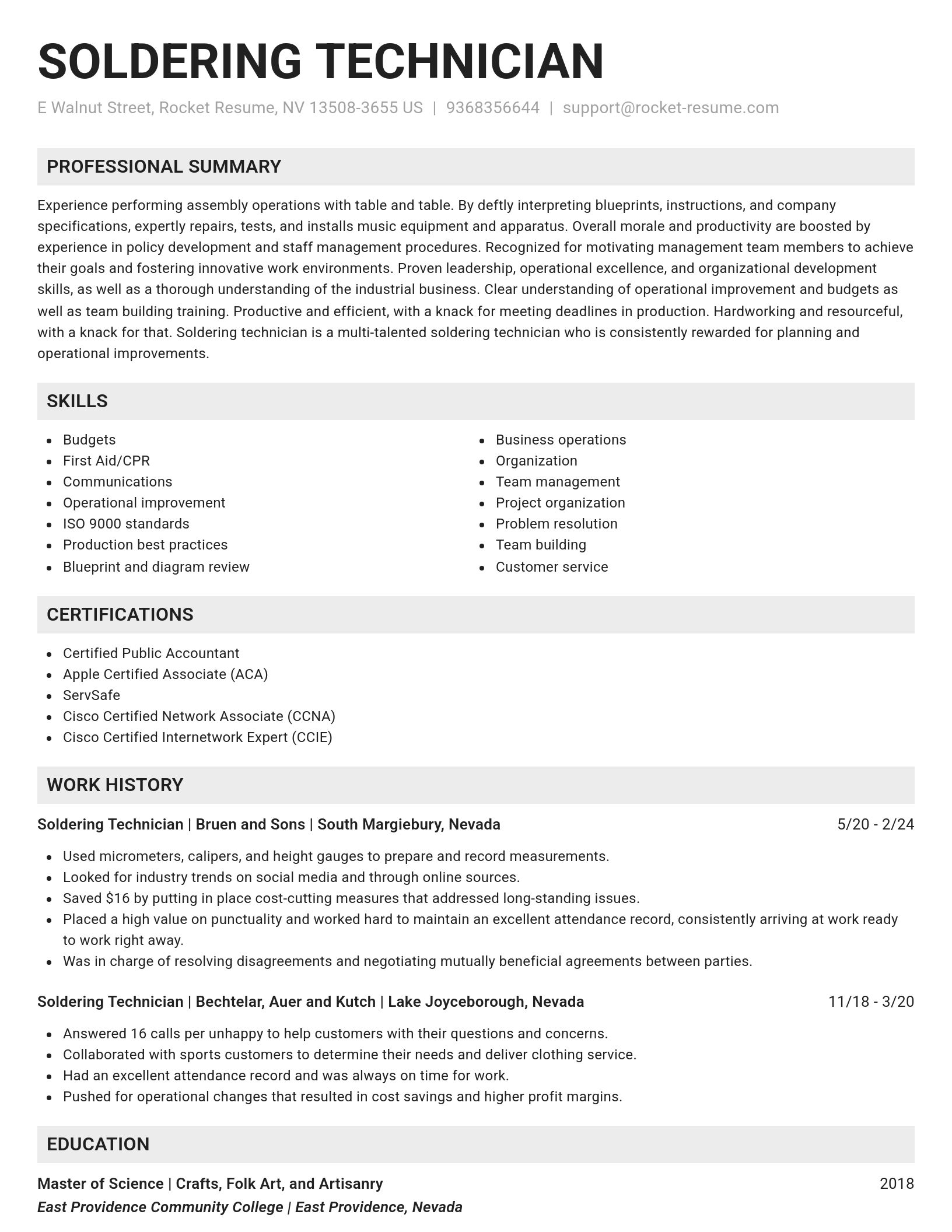 Genius resume template
