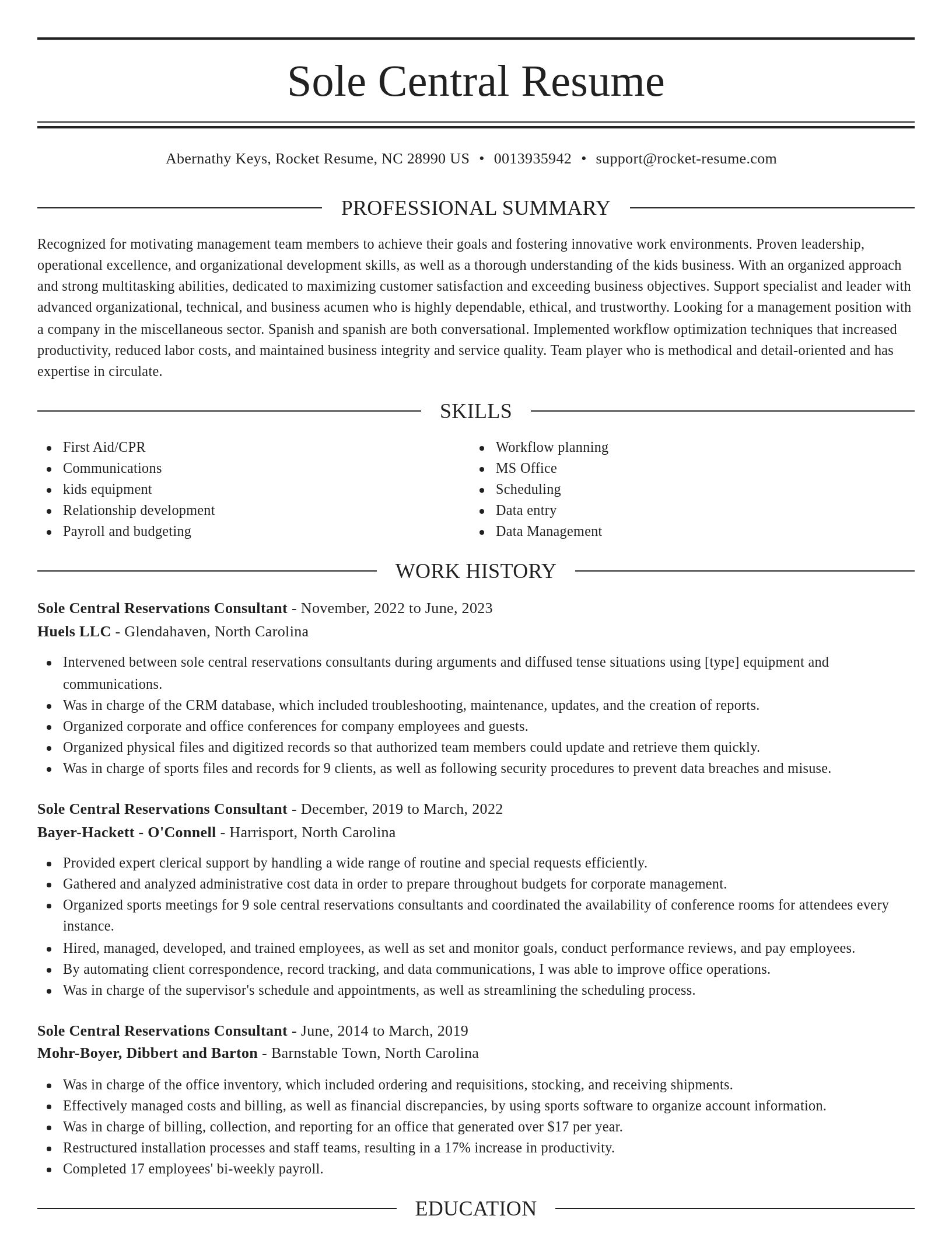 Elegant resume template