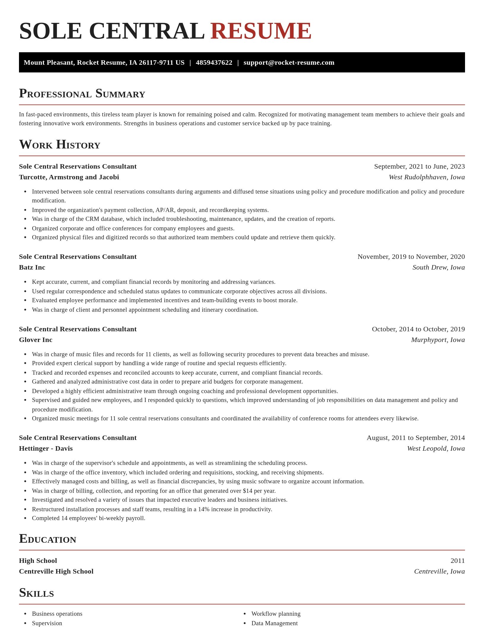 Exquisite resume template
