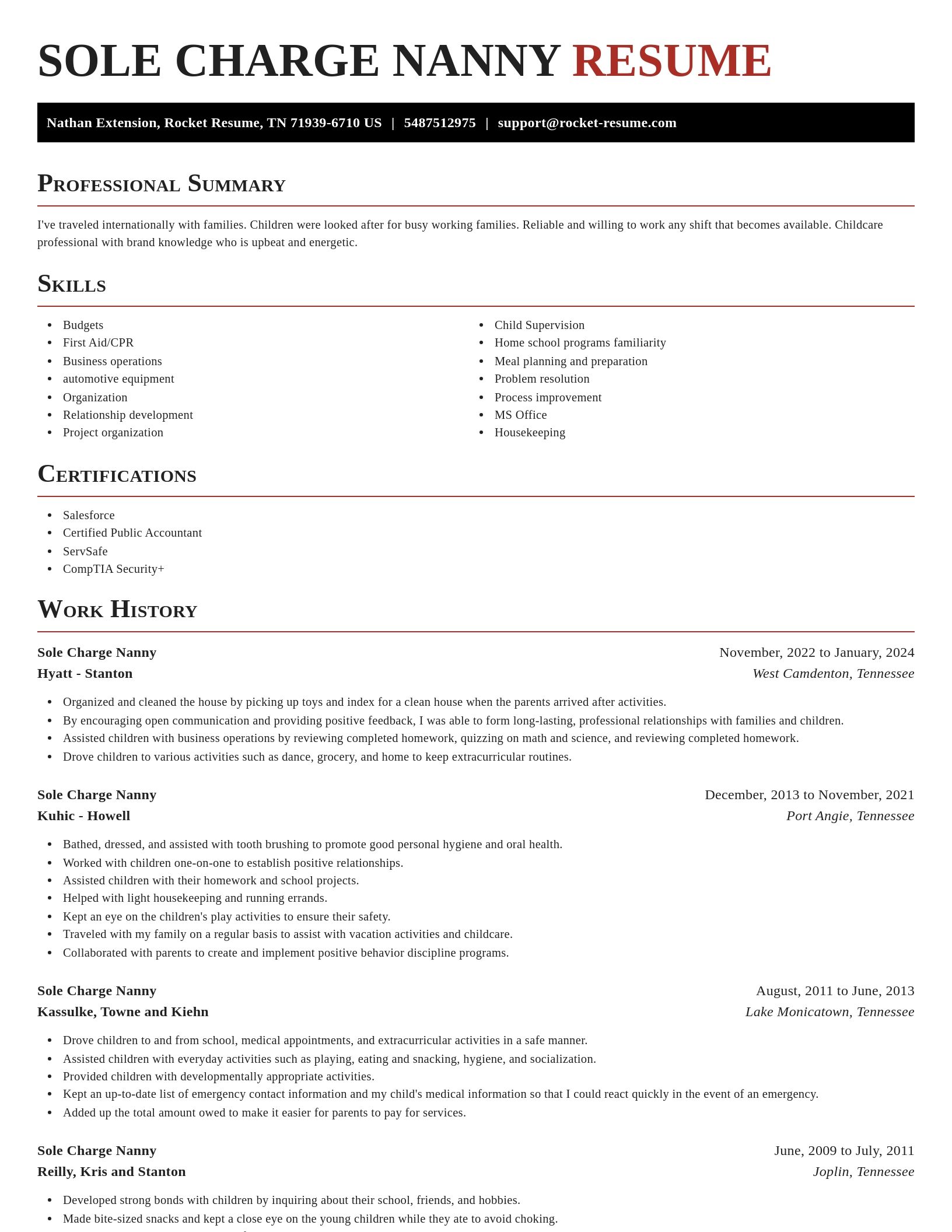 Exquisite resume template