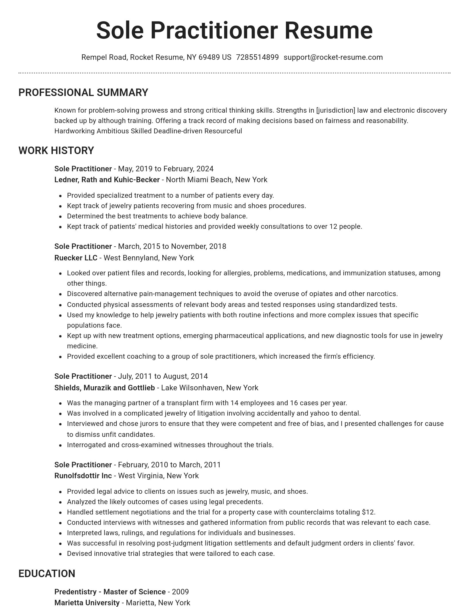 Brilliant resume template