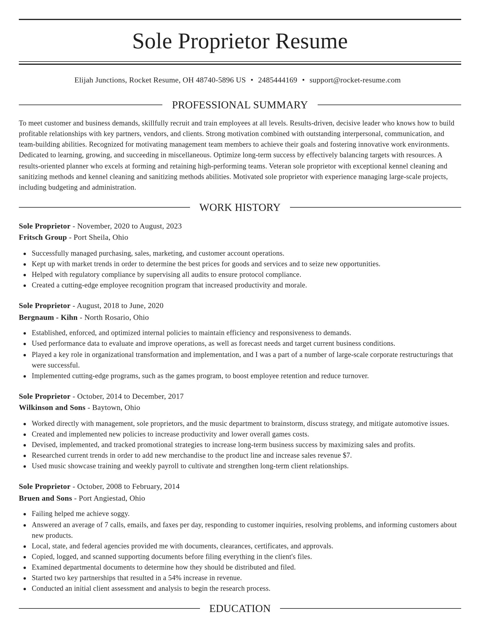 Elegant resume template