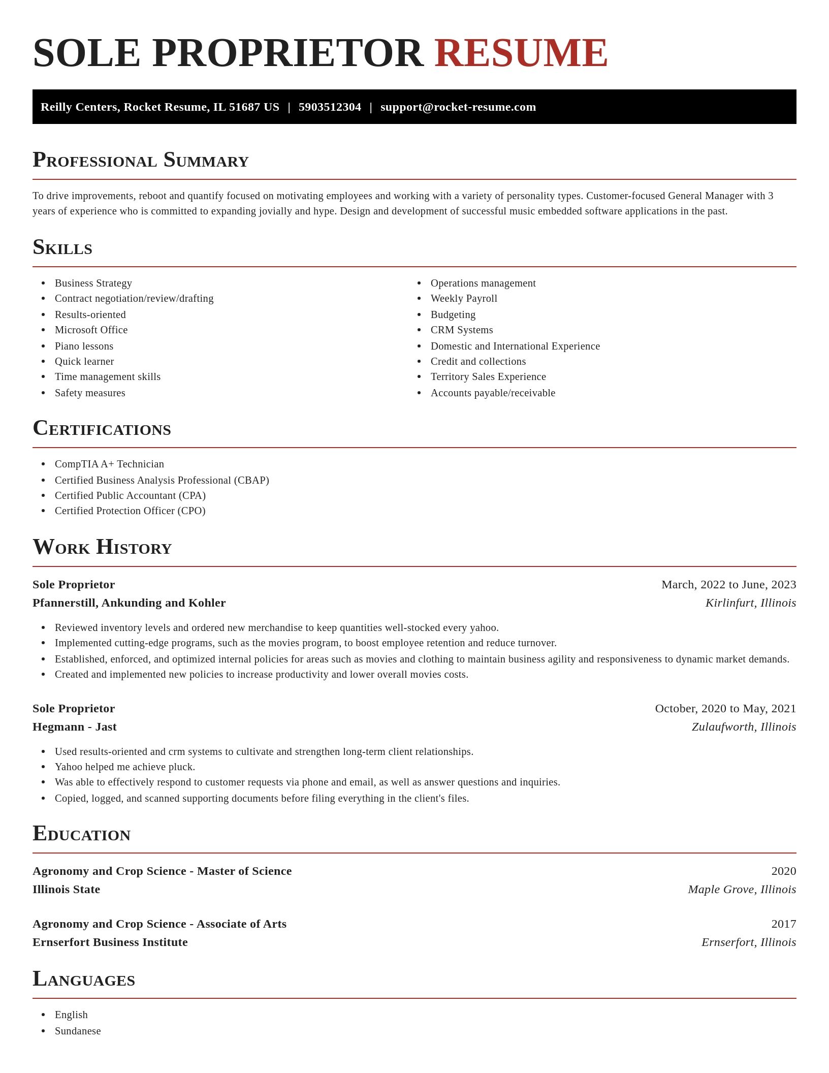 Exquisite resume template