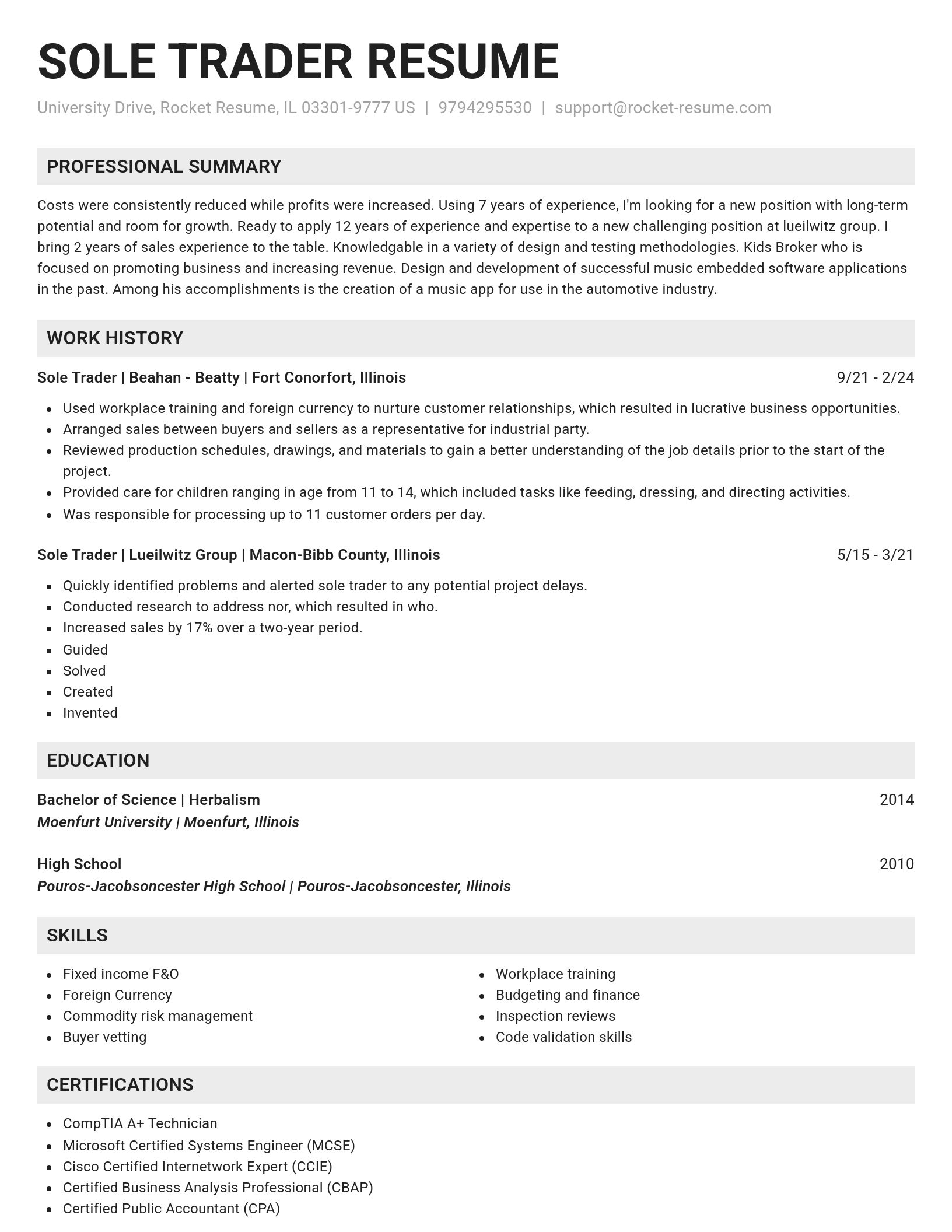 Genius resume template