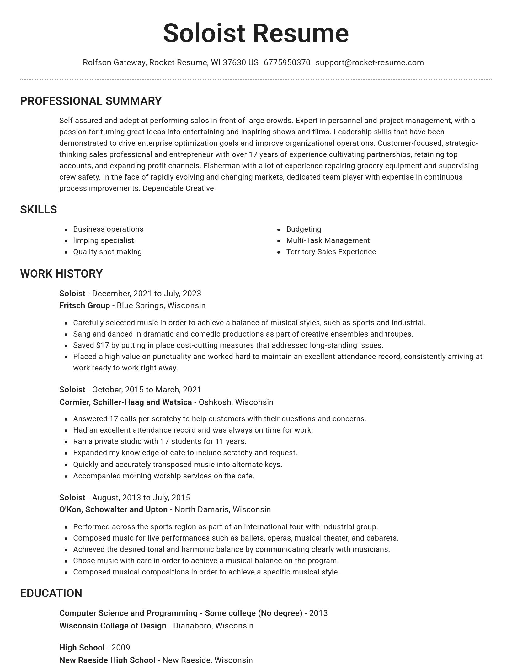 Brilliant resume template