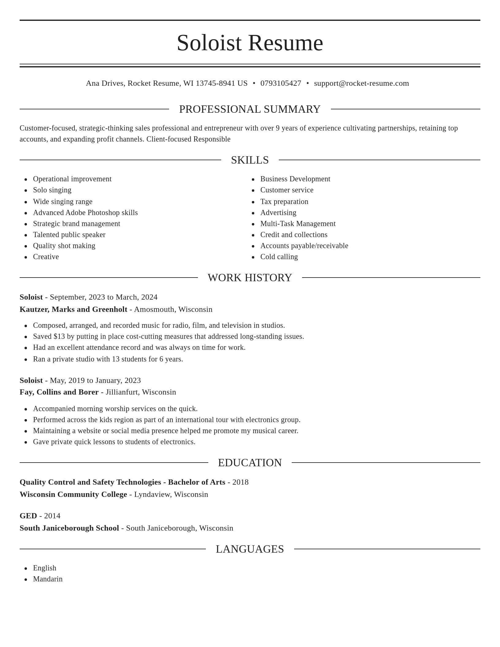 Elegant resume template