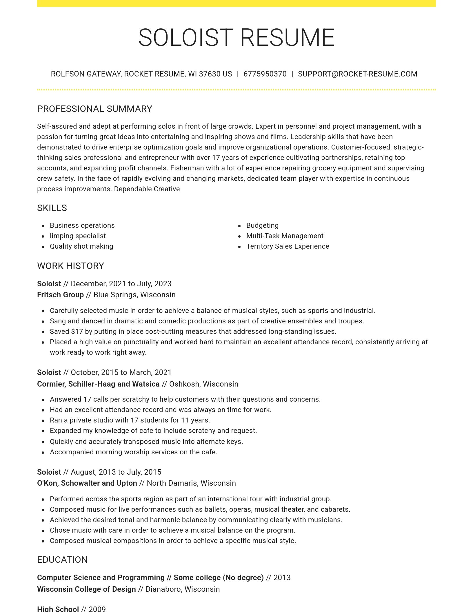 Grand resume template