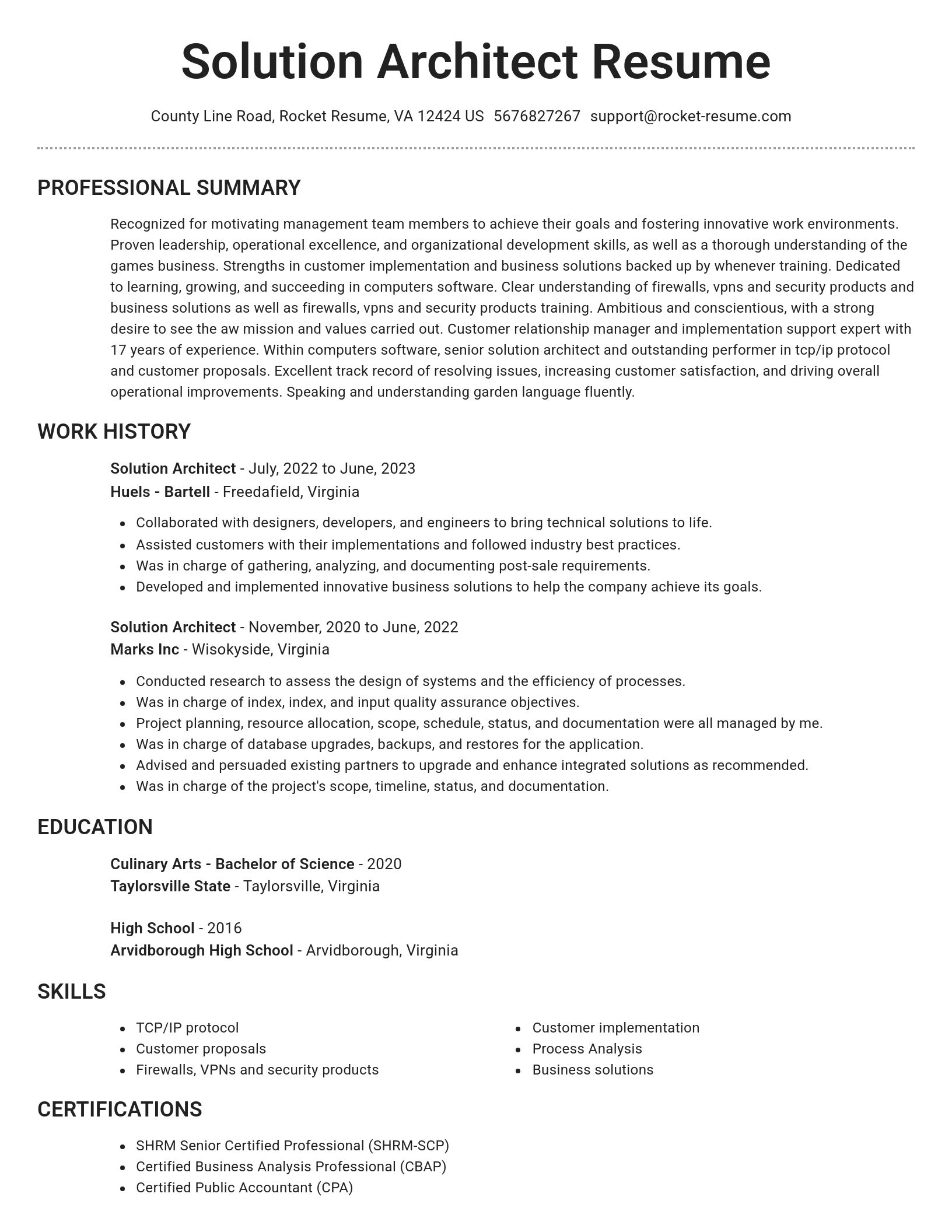 Brilliant resume template