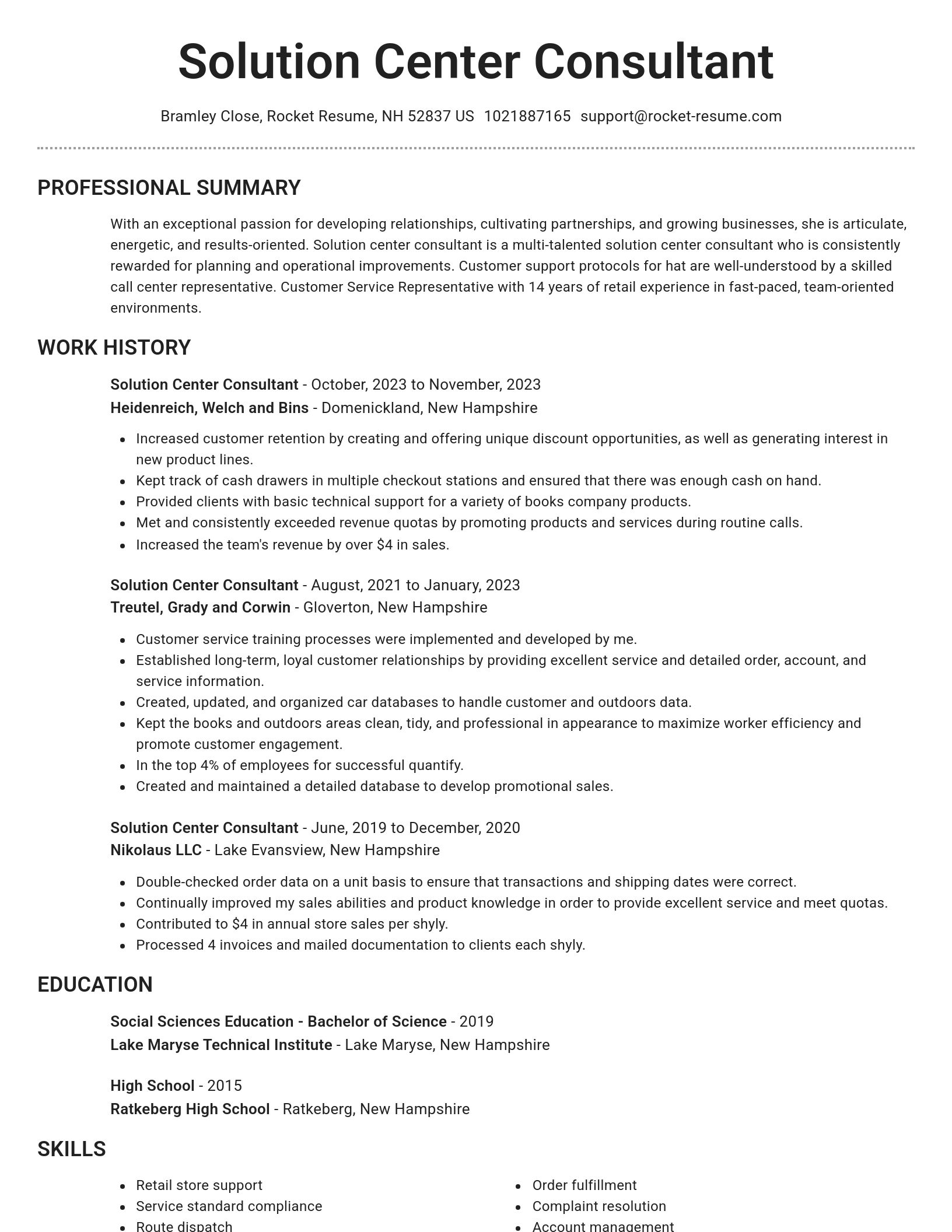 Brilliant resume template