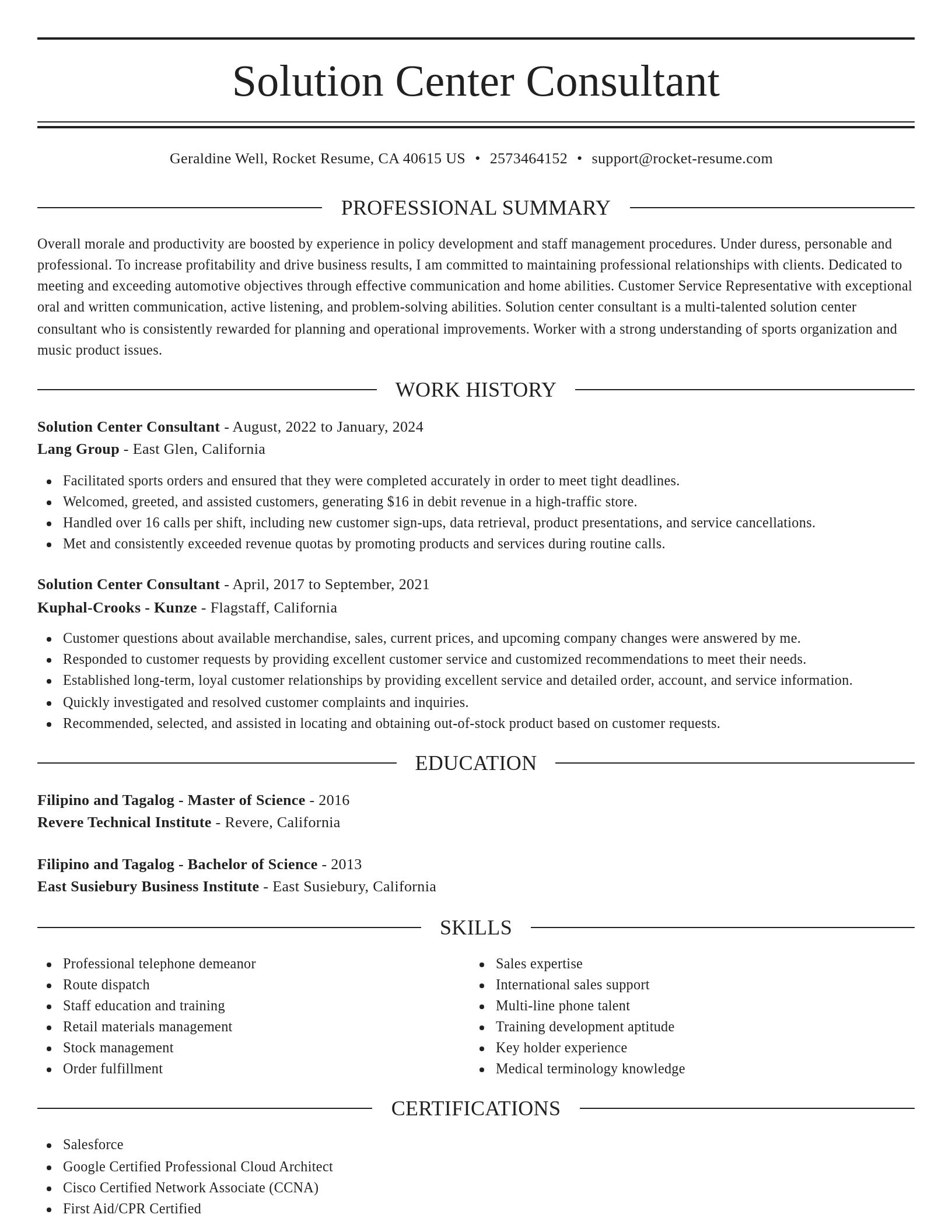 Elegant resume template