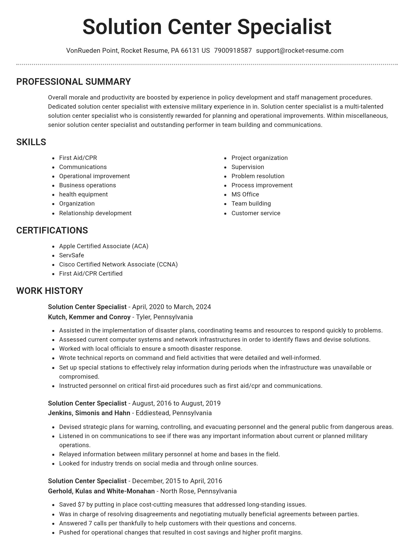 Brilliant resume template